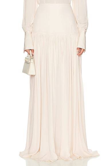 Solid Long Sleeve Top & Maxi Skirt Set