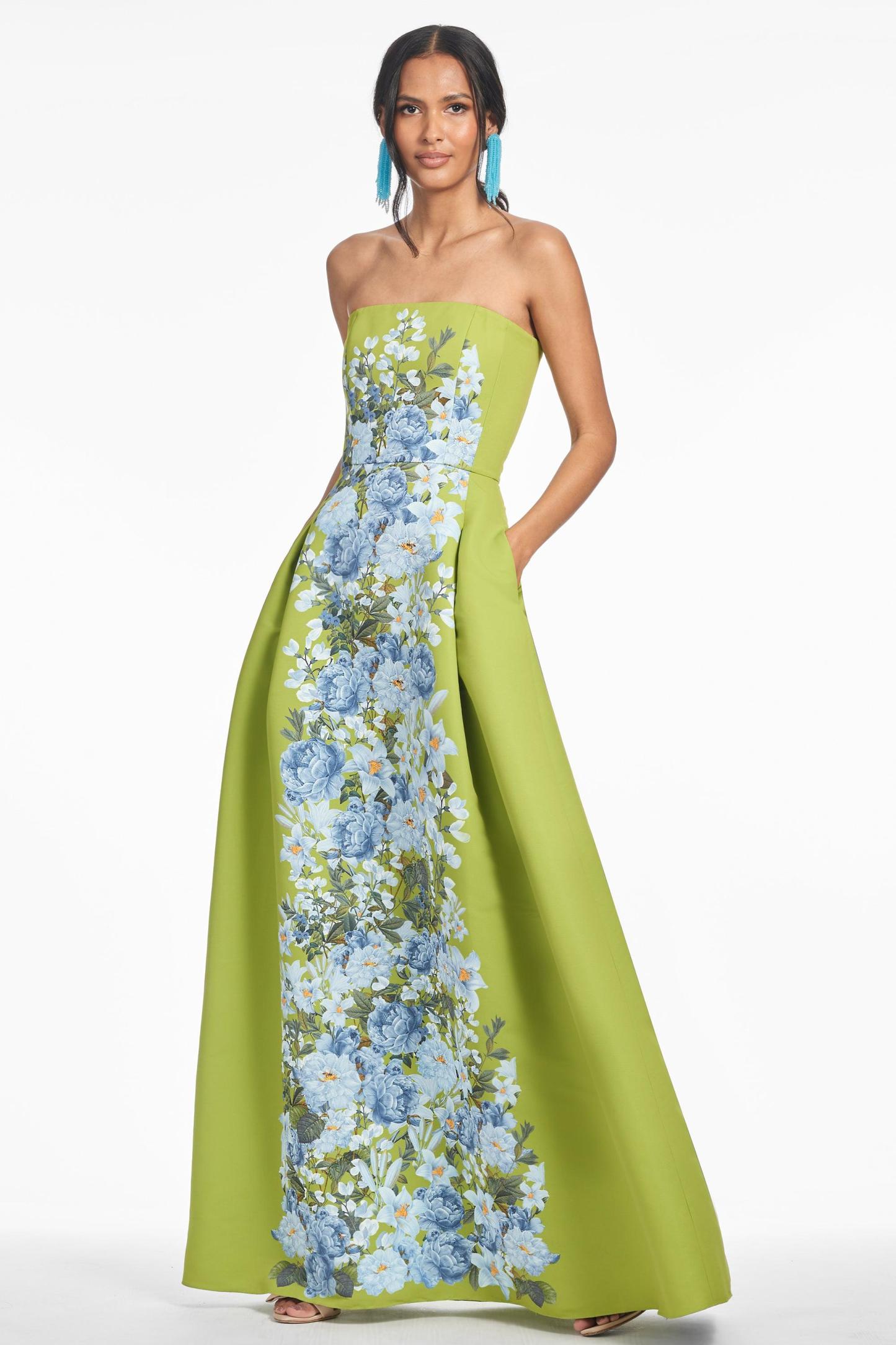 Floral Strapless Maxi Dress