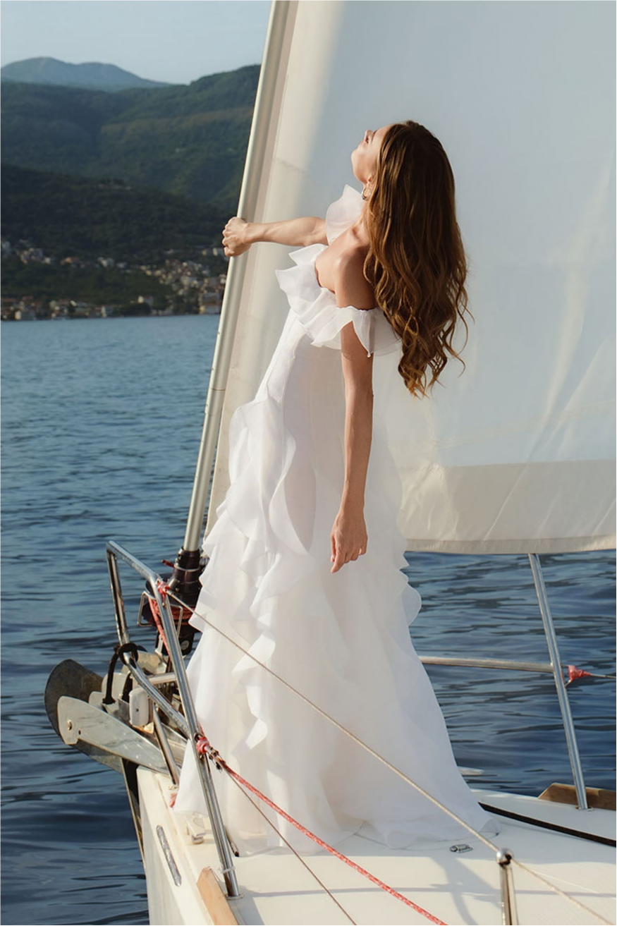 Floral Frill Off-Shoulder Maxi Dress