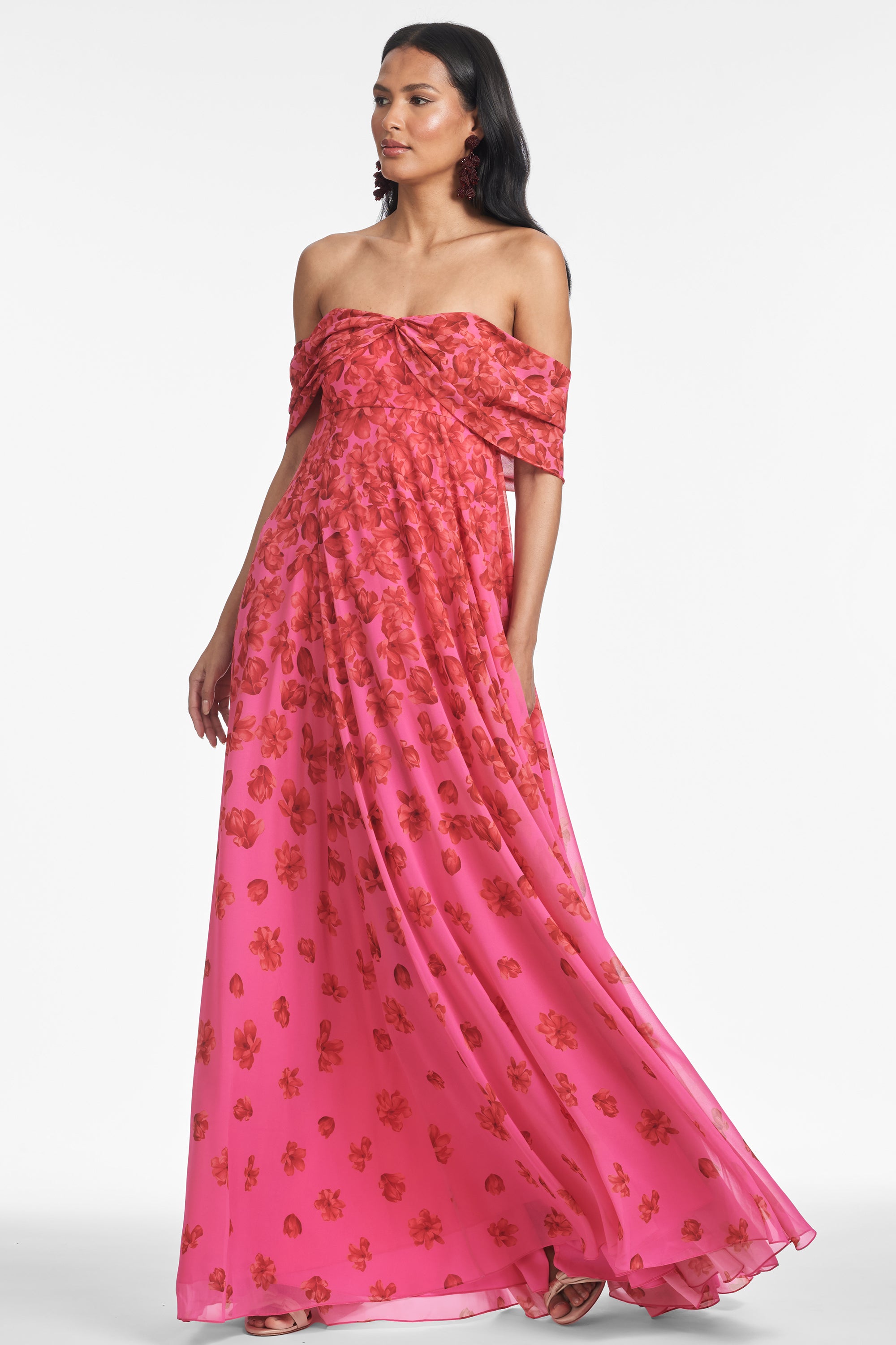 Floral Off-Shoulder Maxi Dress