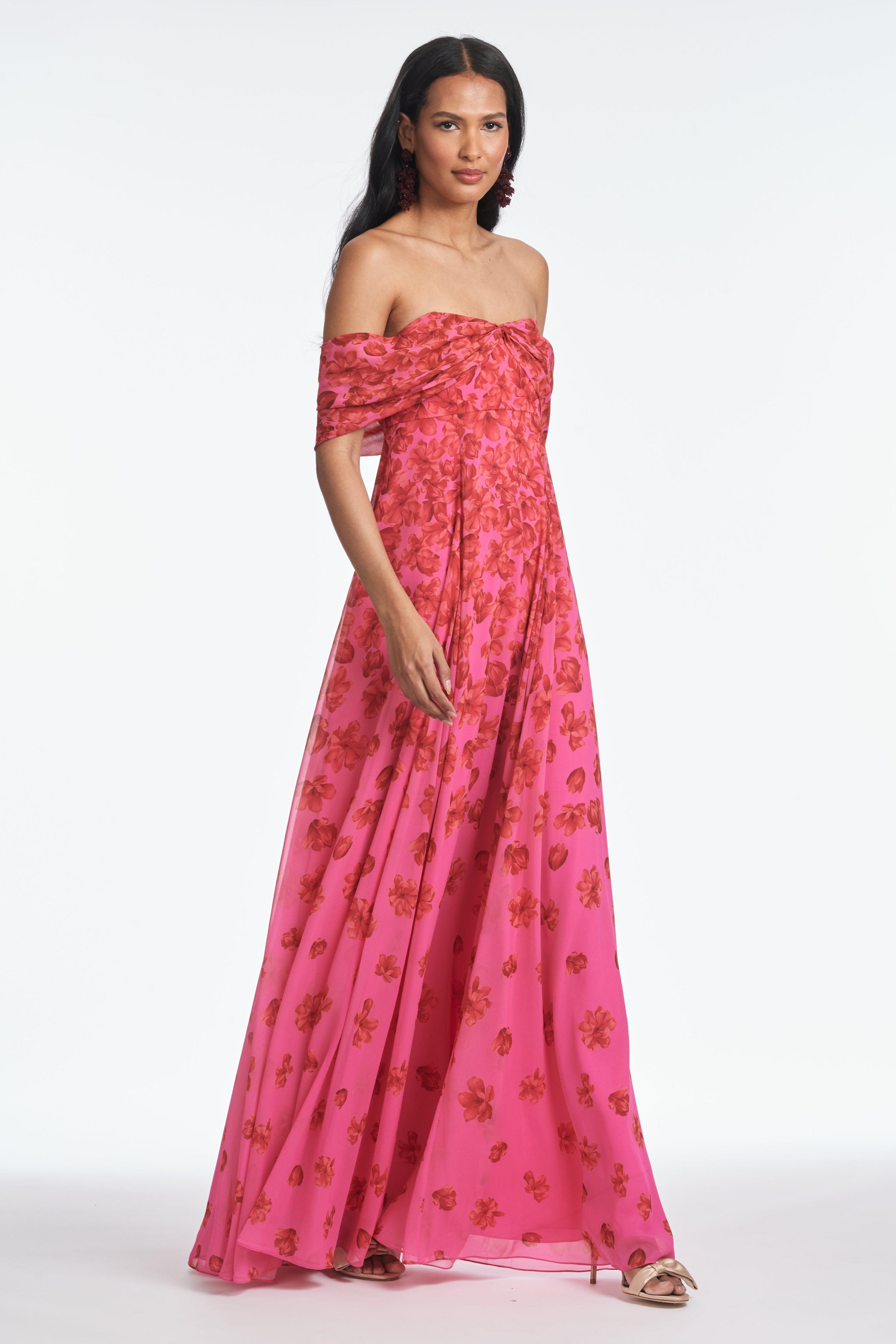 Floral Off-Shoulder Maxi Dress