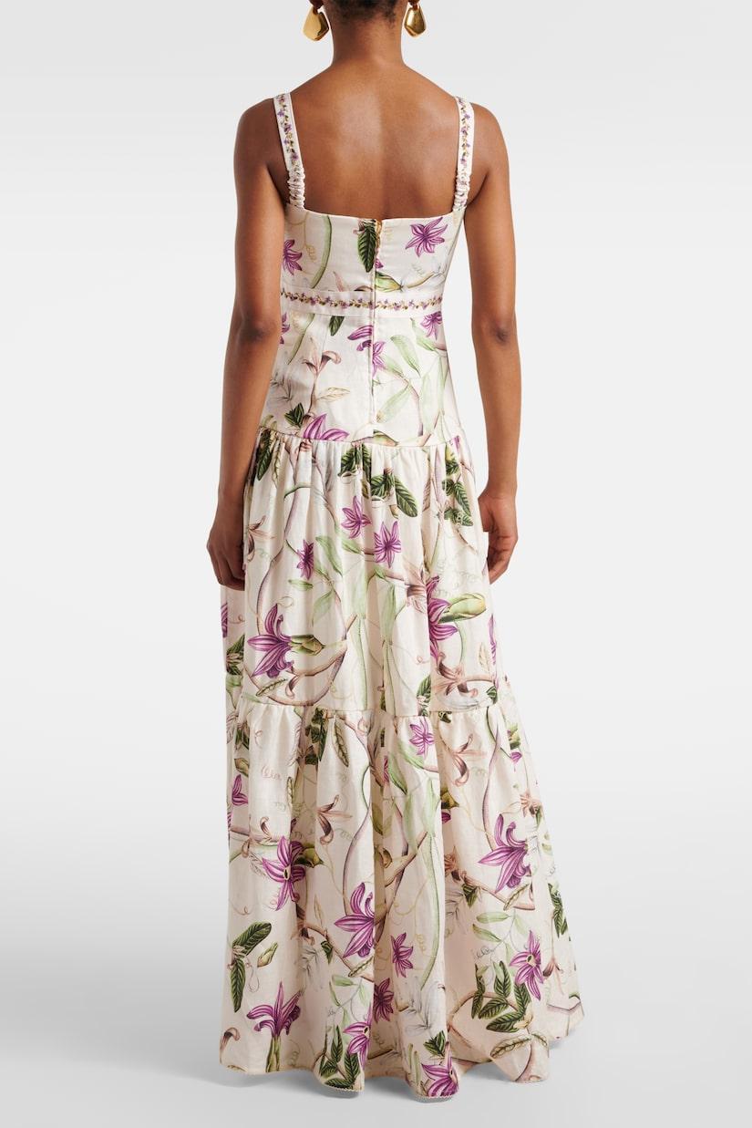 Embroidered Floral Slip Maxi Dress