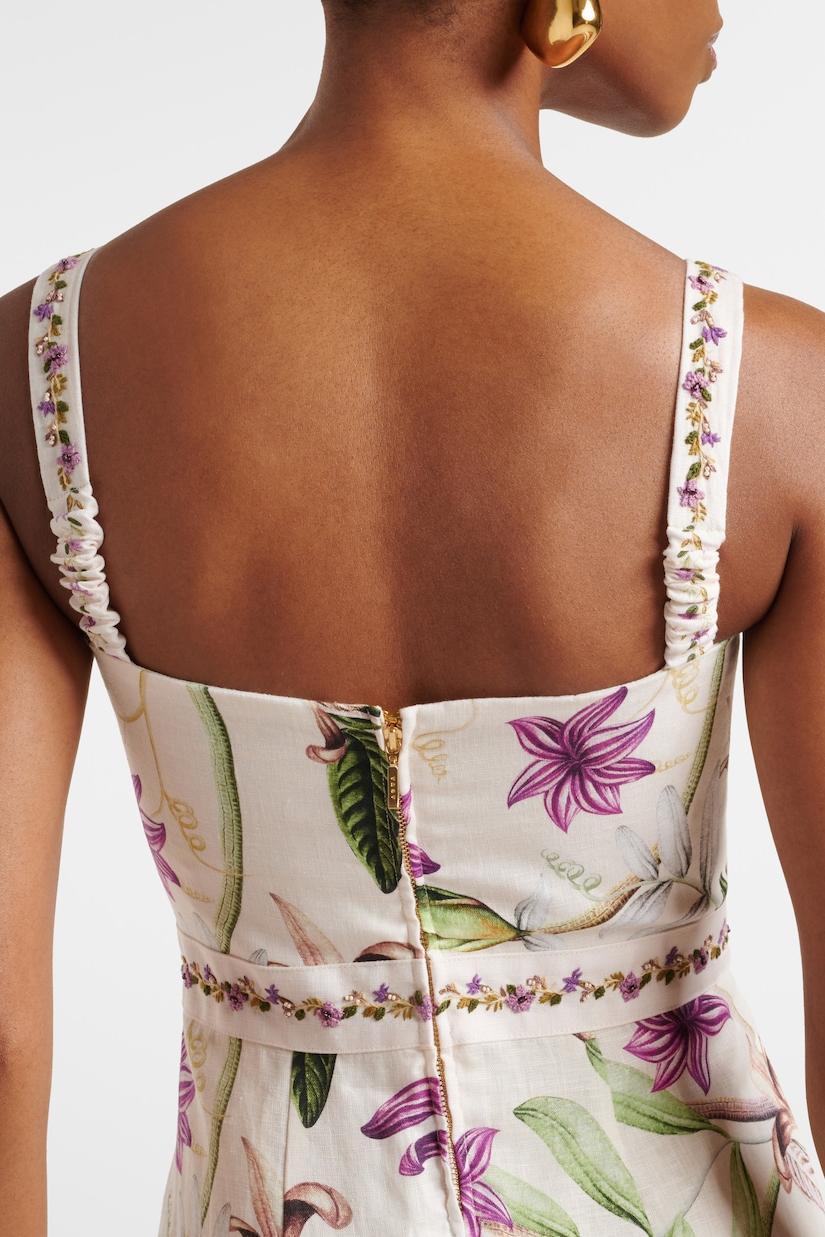 Embroidered Floral Slip Maxi Dress
