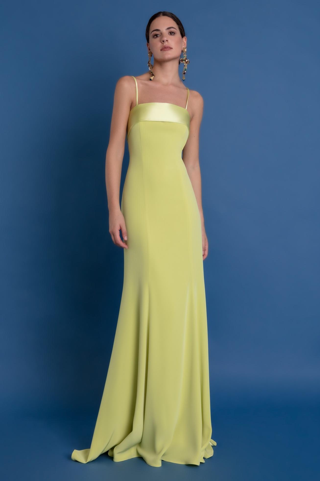 Slip Satin Maxi Dress With Chiffon Cape