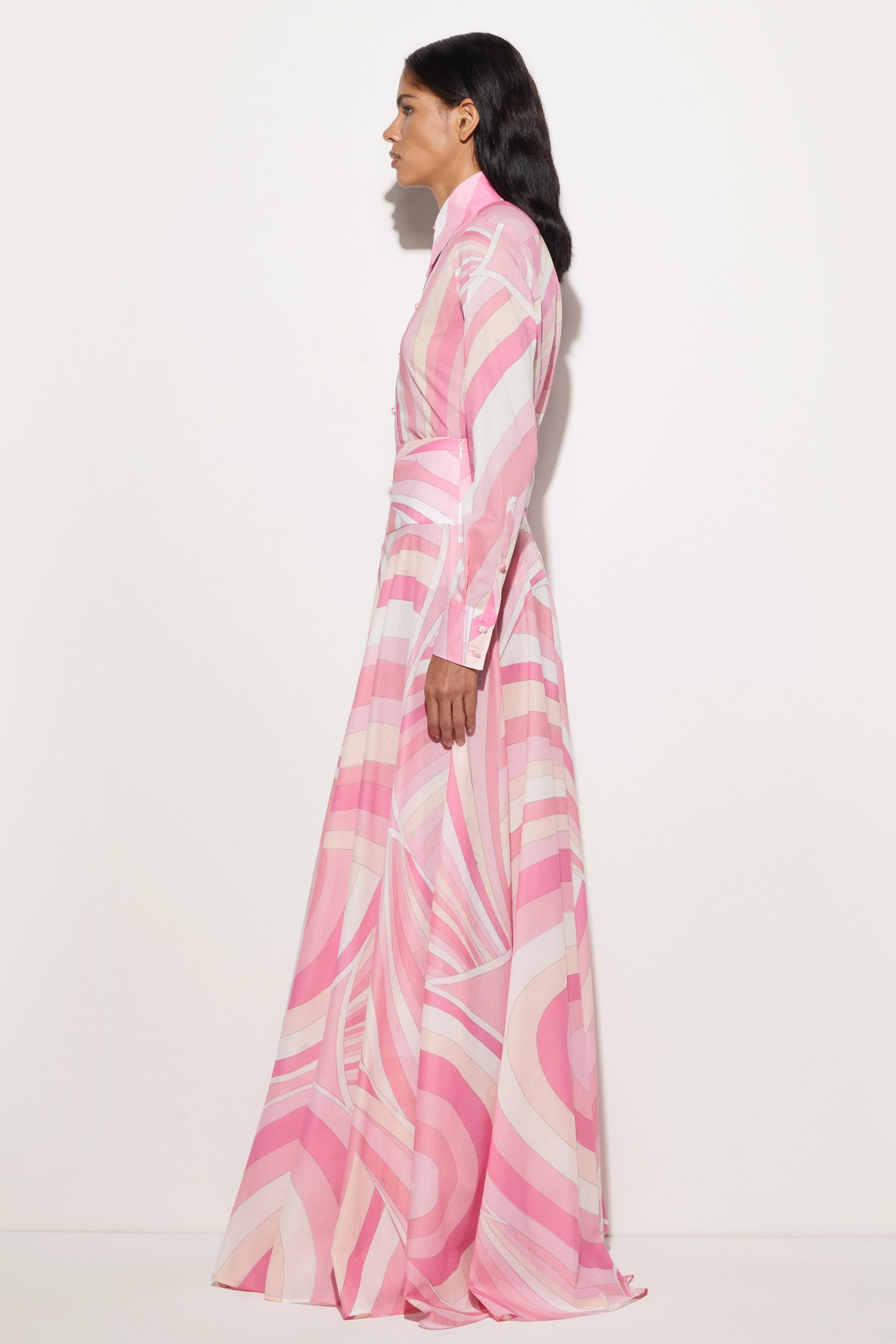 Geometric Patterns Flapped Top & Maxi Skrit Set