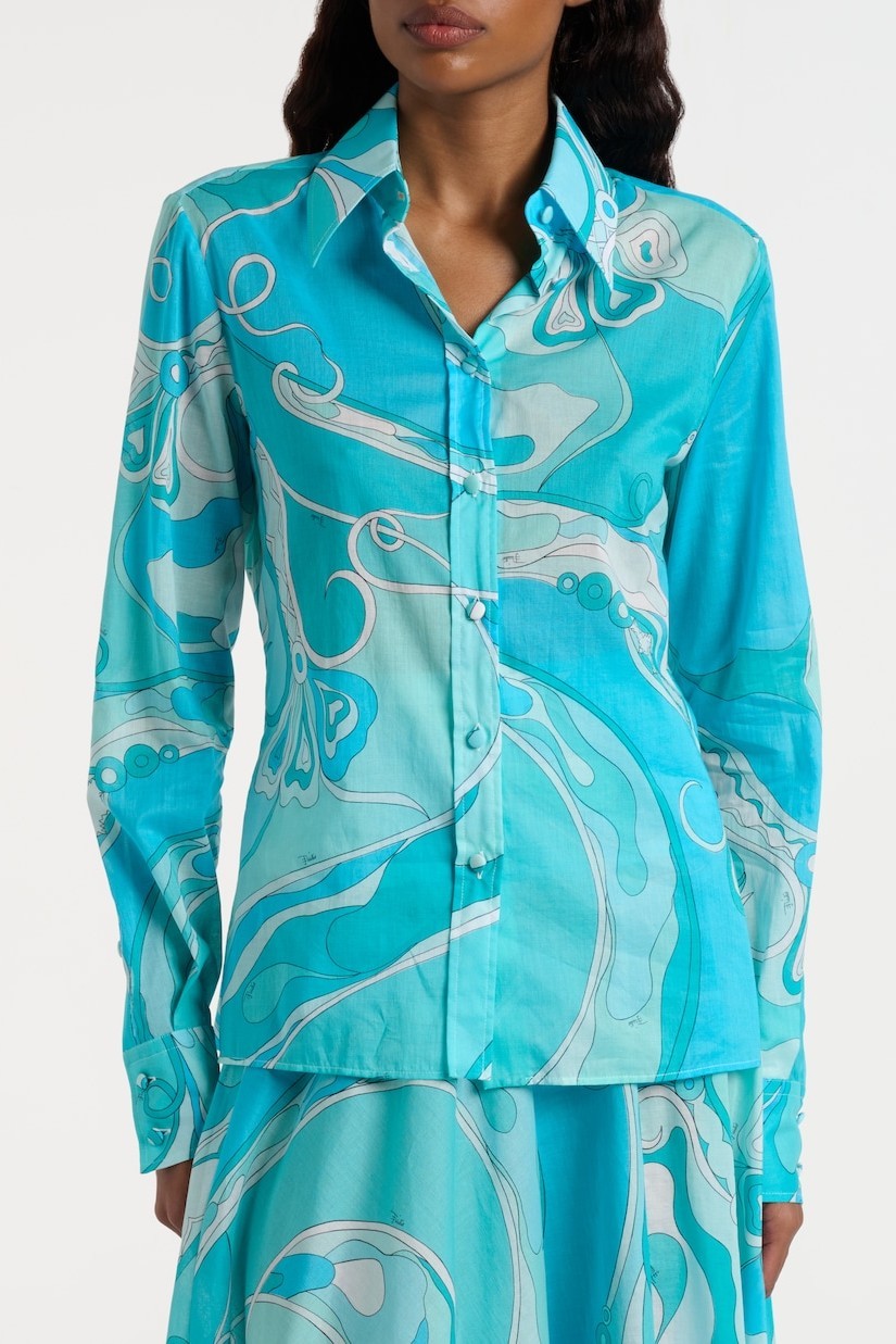 Geometric Patterns Flapped Top & Maxi Skrit Set