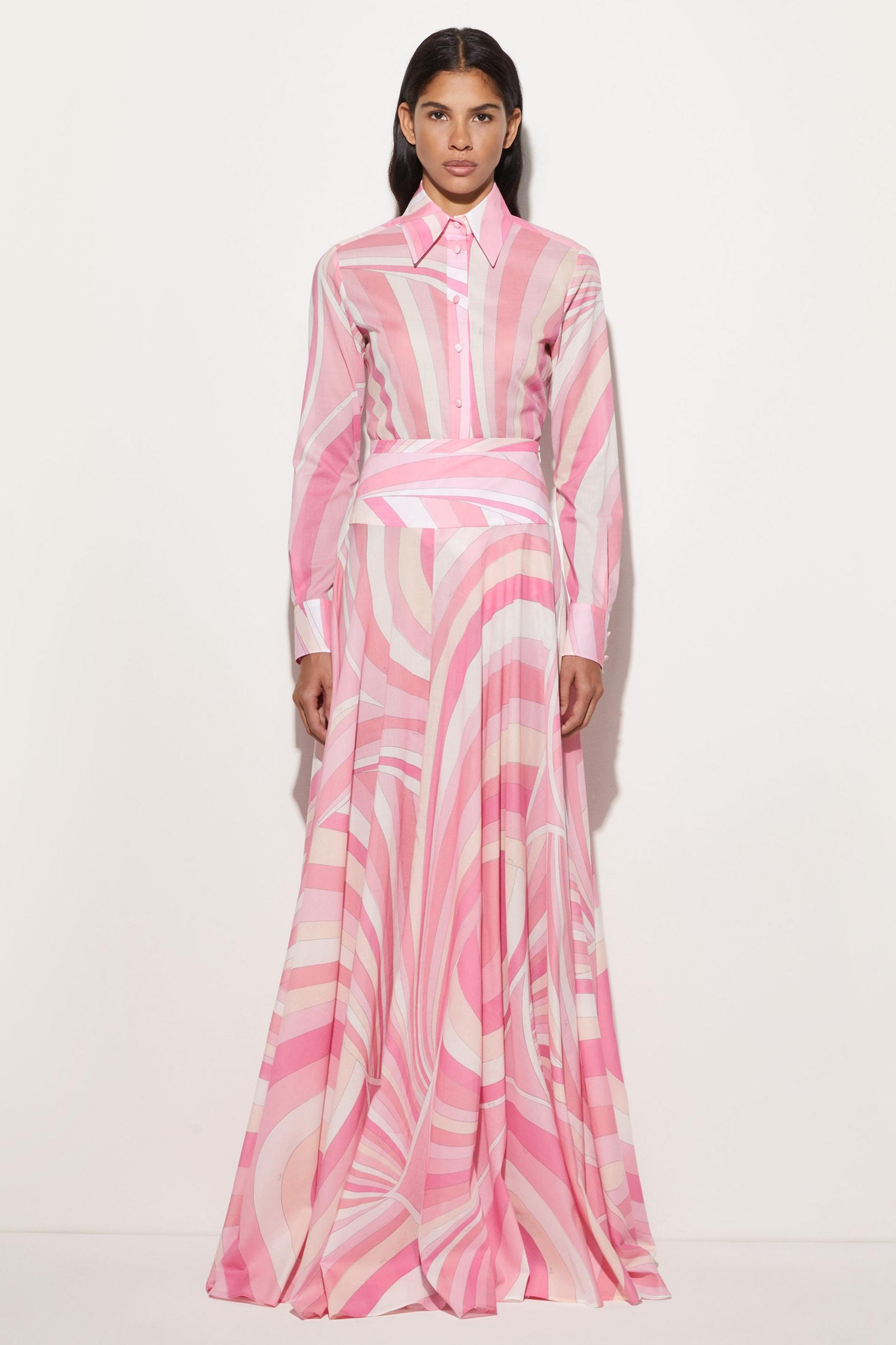 Geometric Patterns Flapped Top & Maxi Skrit Set