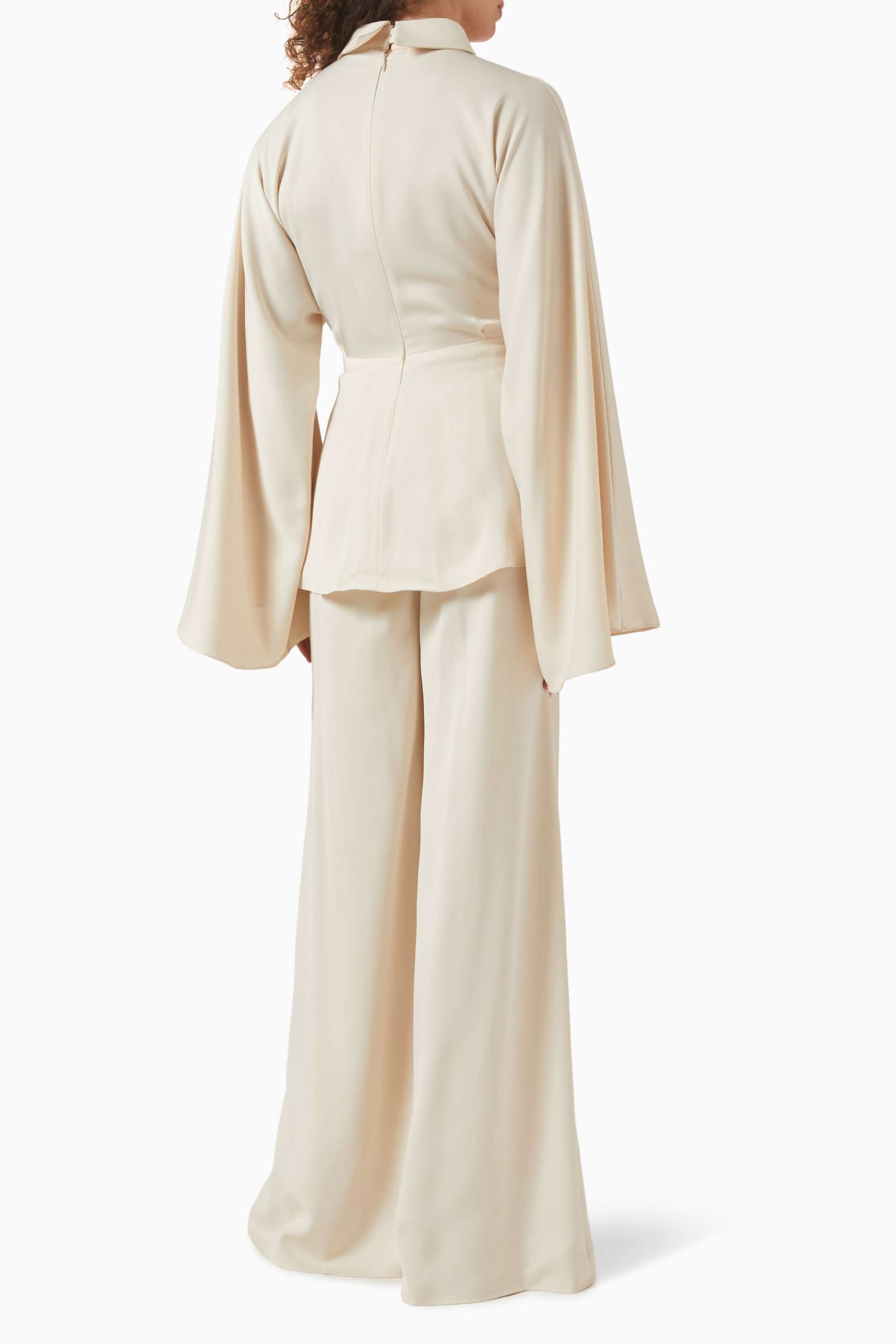 3D Flower Lace-Up Top & Hight Waist Pants Set