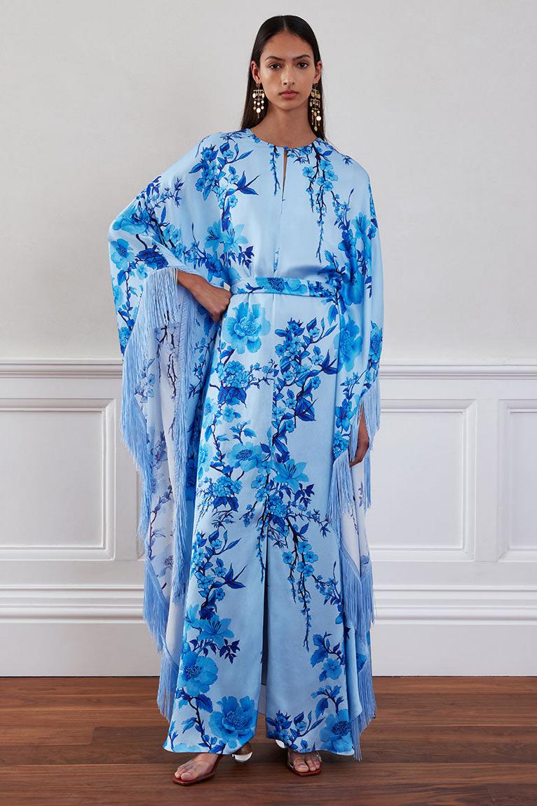 Floral Tassel Maxi Dress With Belt