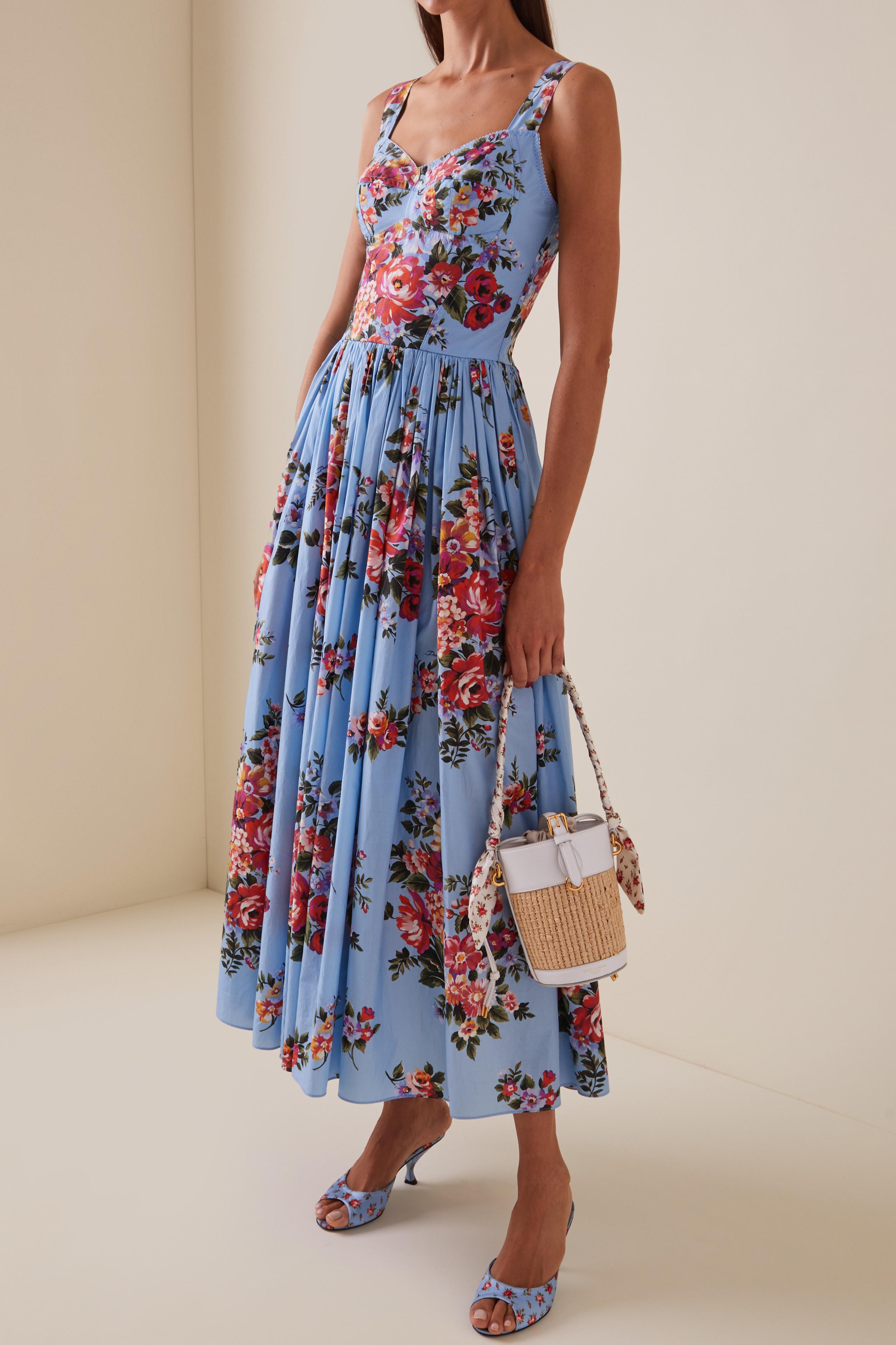 Floral Smocking Slip Maxi Dress
