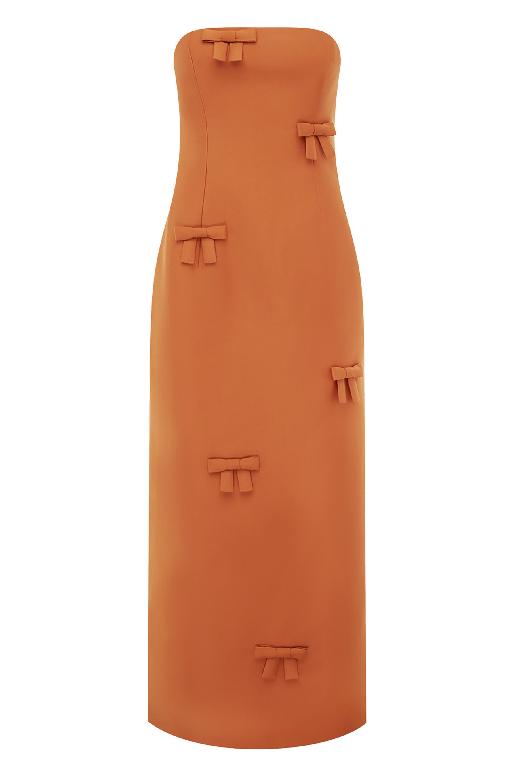 Solid Bow Off-Shoulder Maxi Dress
