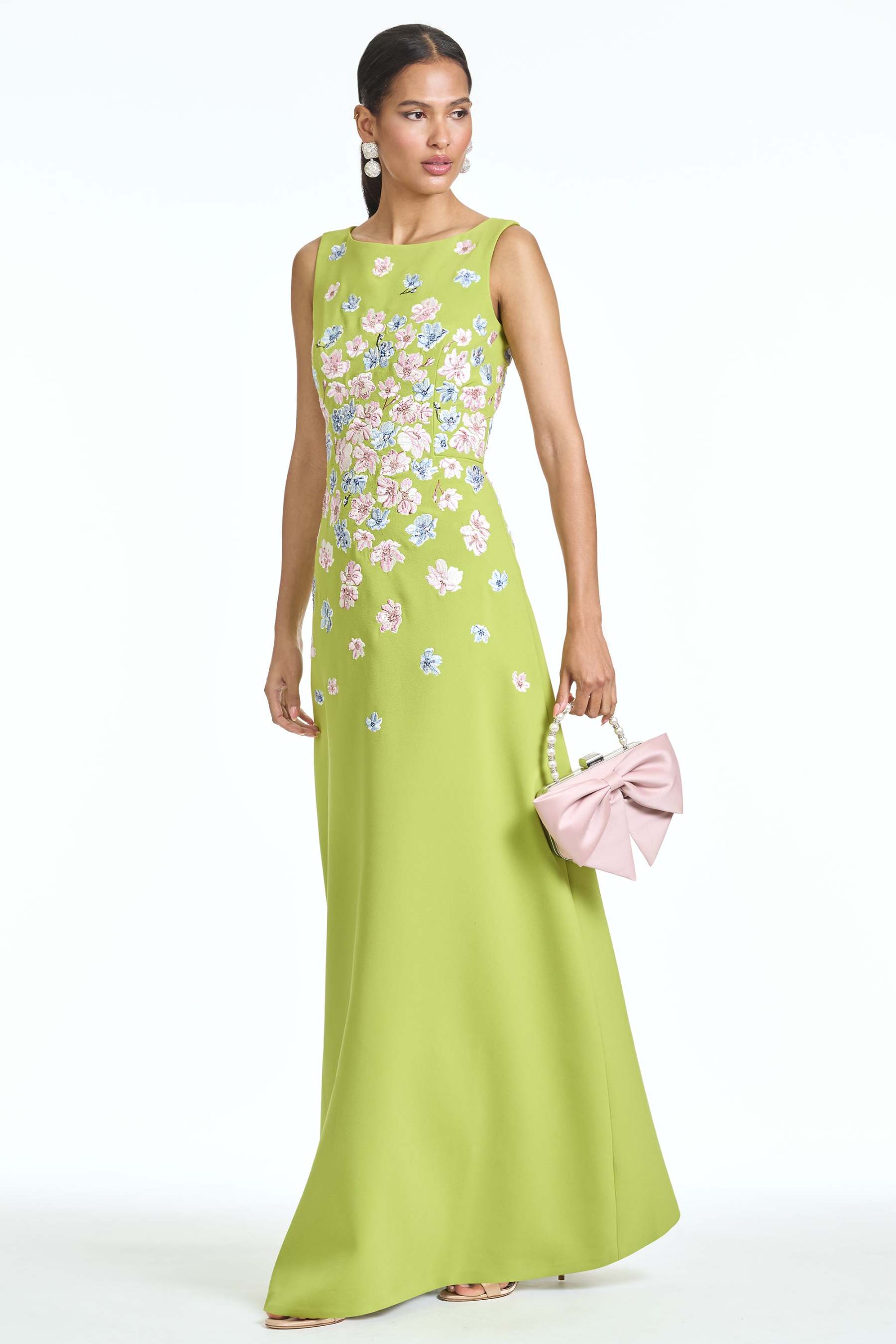 Embroidered Sleeveless Maxi Dress