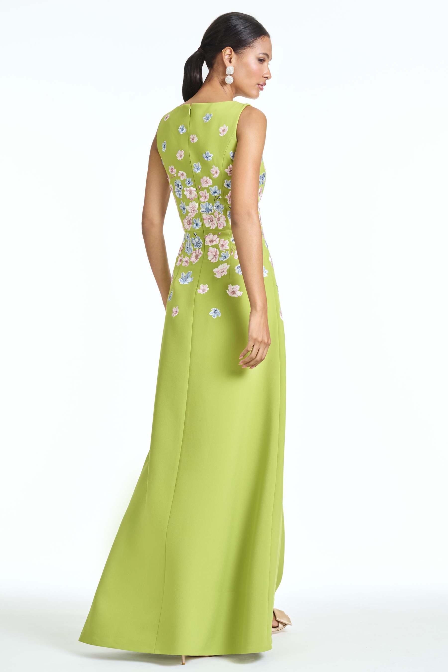 Embroidered Sleeveless Maxi Dress