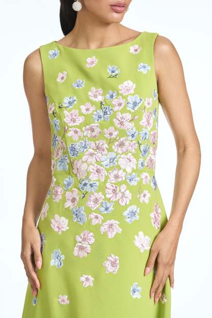 Embroidered Sleeveless Maxi Dress