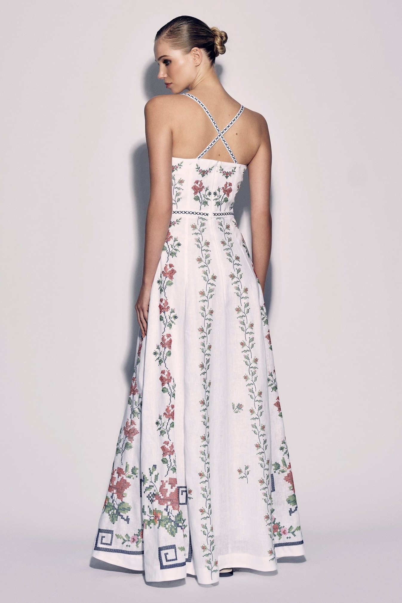 Floral Sweetheart Neck Slip Maxi Dress