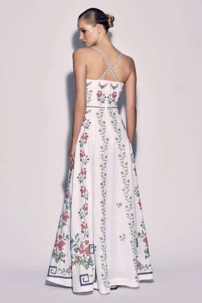 Floral Sweetheart Neck Slip Maxi Dress