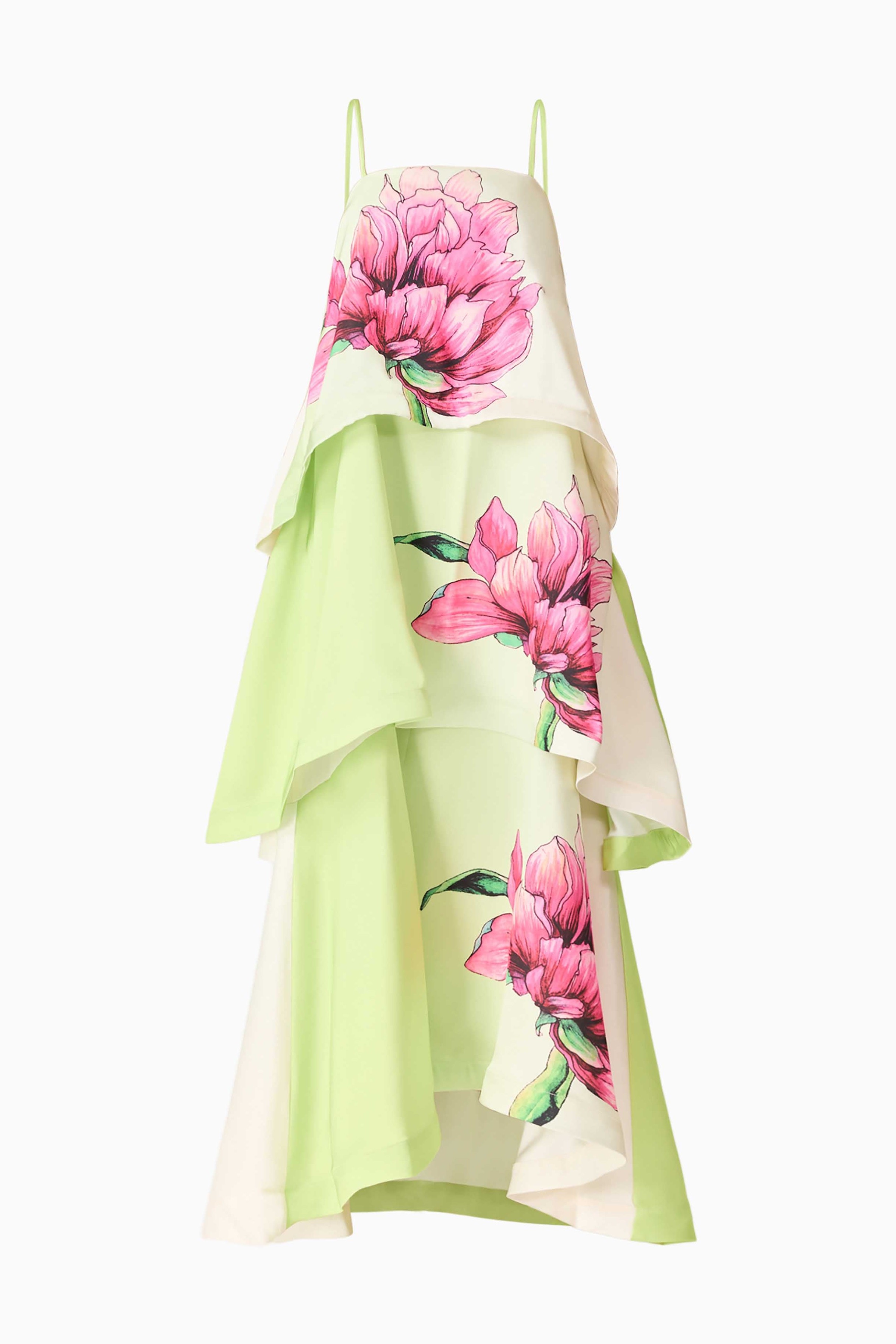 Floral Ruffle Slip Maxi Dress