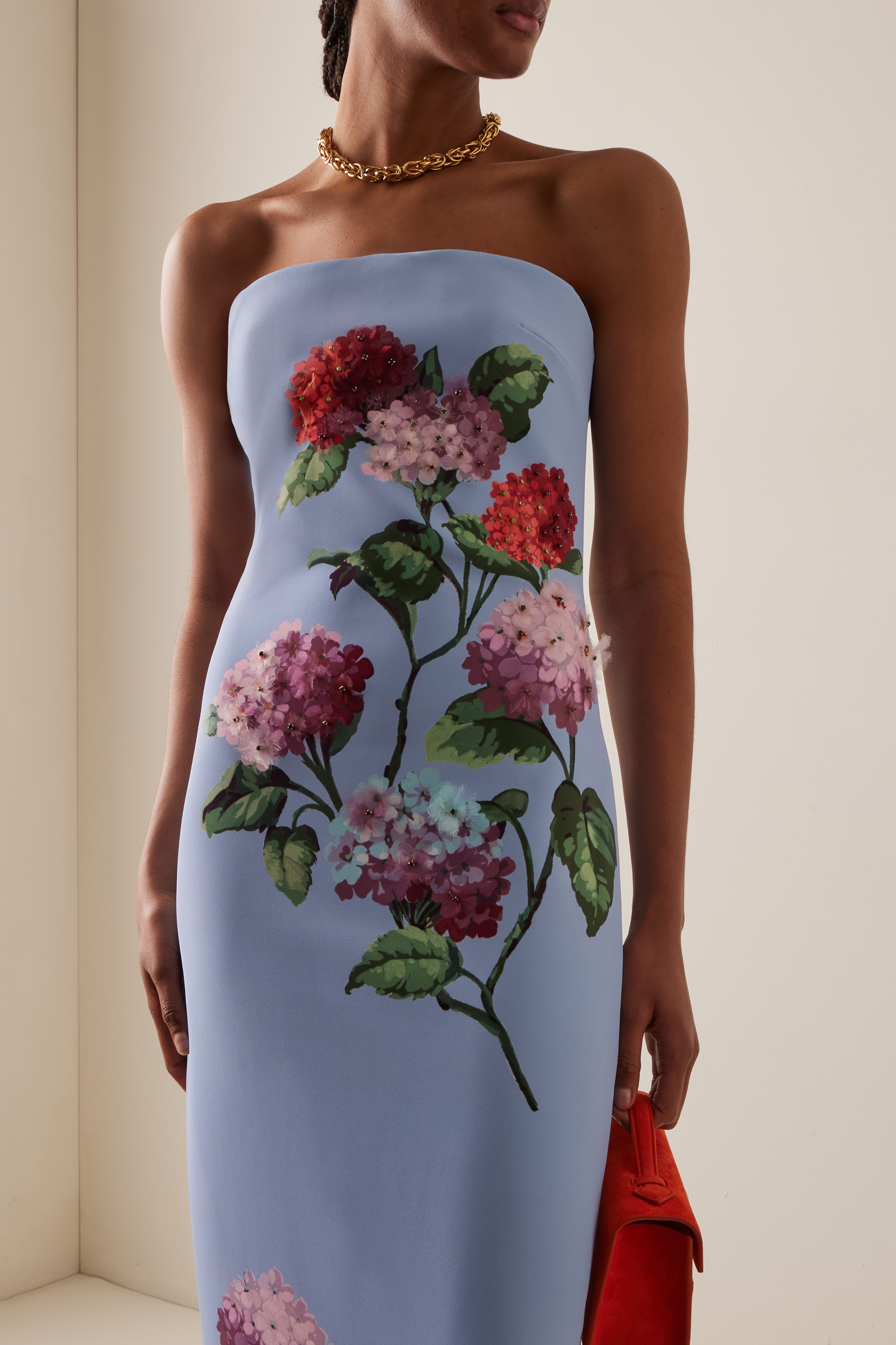 Floral Off Shoulder Slit Maxi Dress