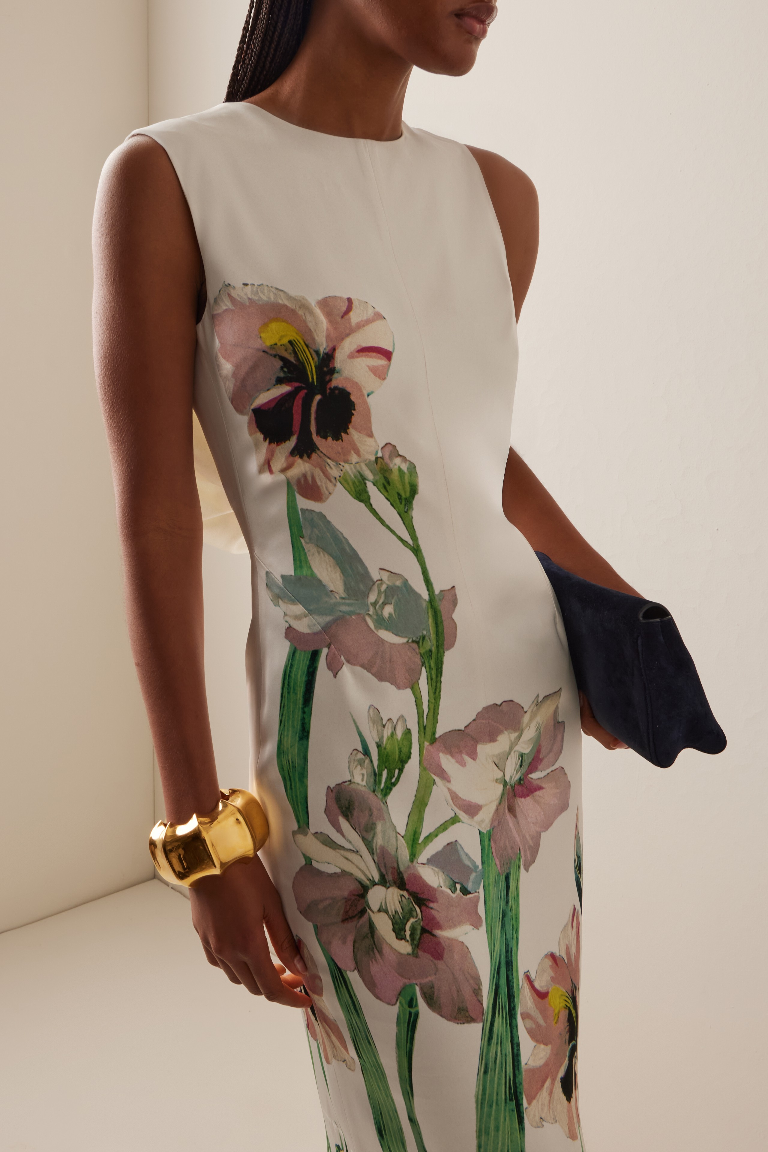 Floral Backless Sleeveless Maxi Dress