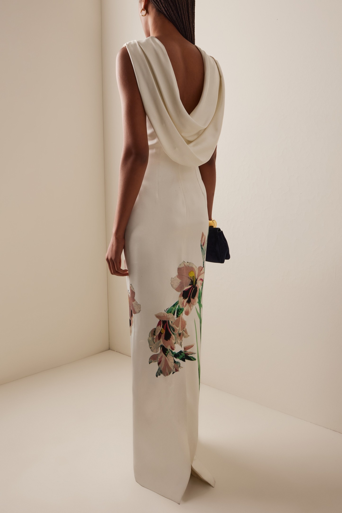 Floral Backless Sleeveless Maxi Dress