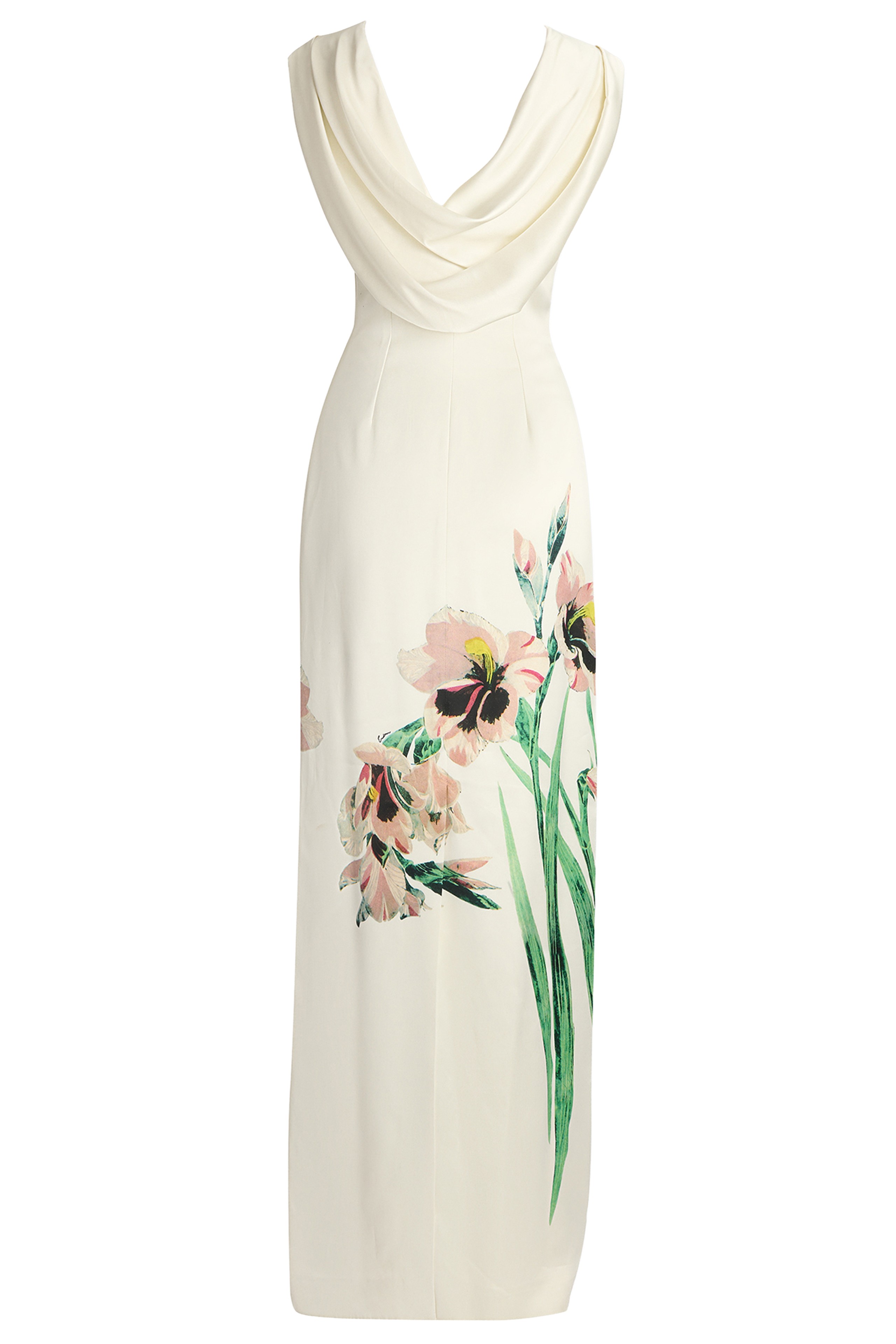 Floral Backless Sleeveless Maxi Dress