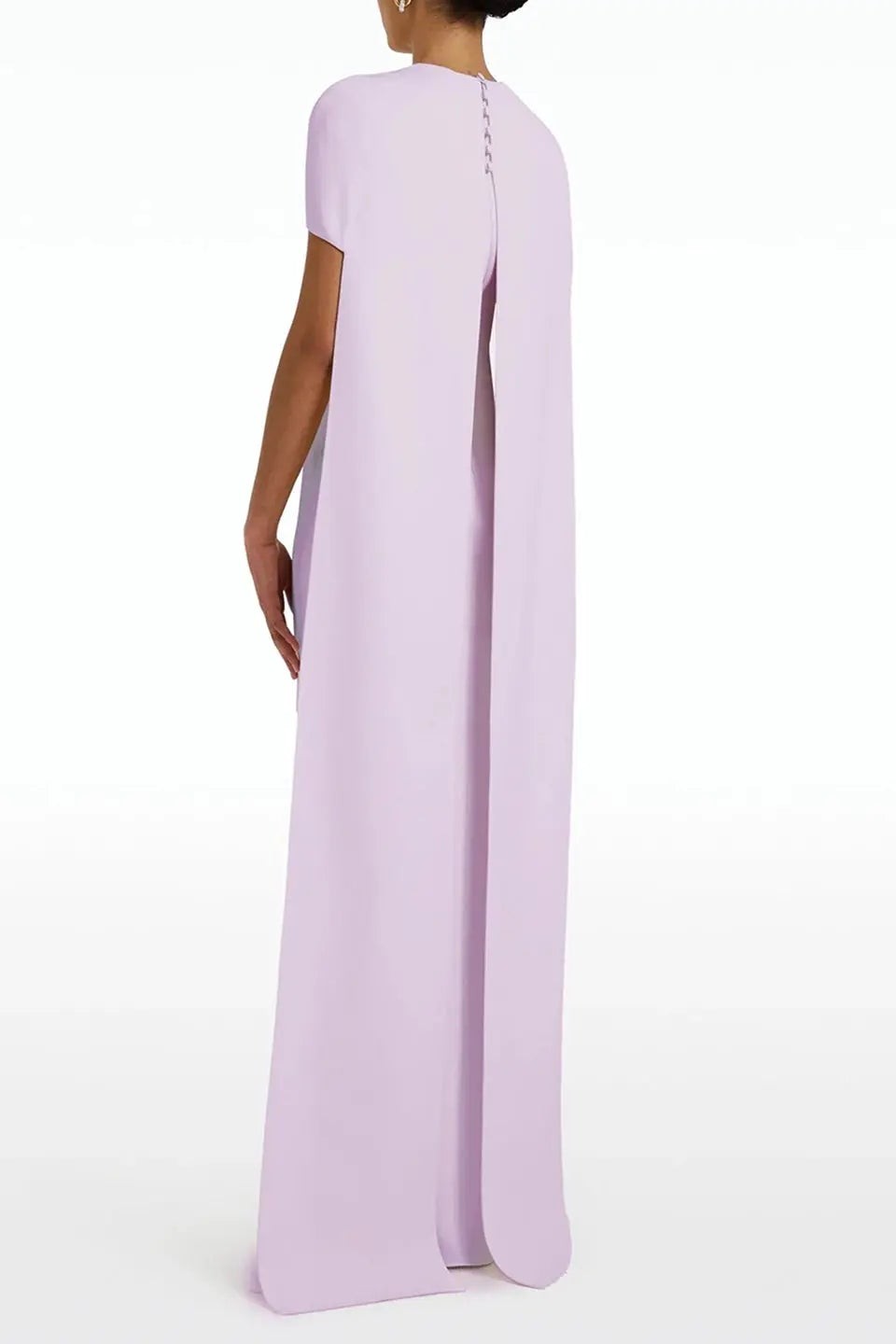 Capelet Sleeve  Lavender Cape Gown Maxi Dress