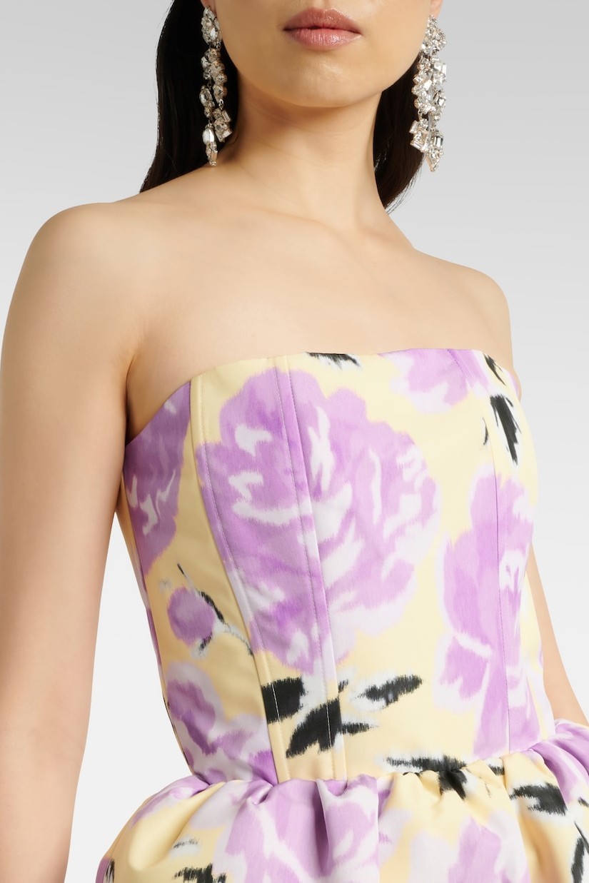 Floral Off Shoulder Slit Maxi Dress
