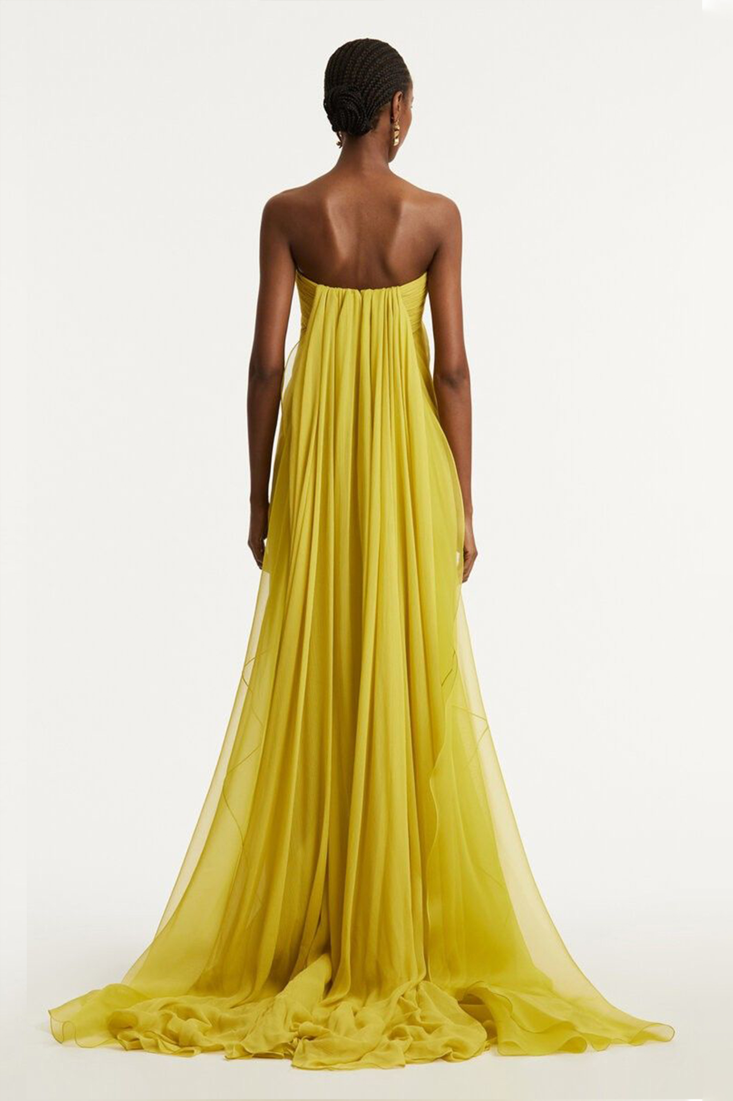 Chiffon Gathering Off-Shoulder Maxi Dress