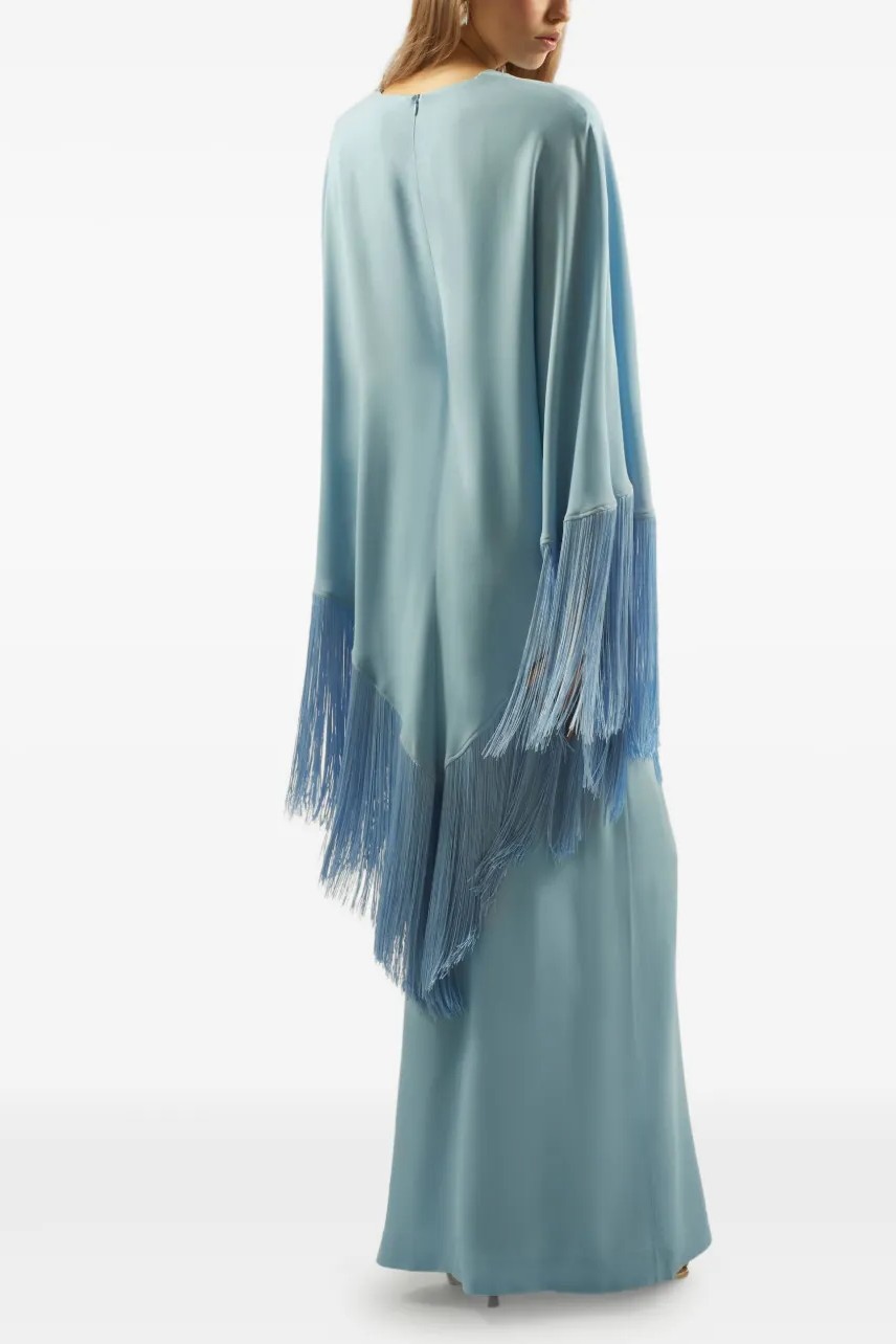 Satin Tassel Maxi Dress
