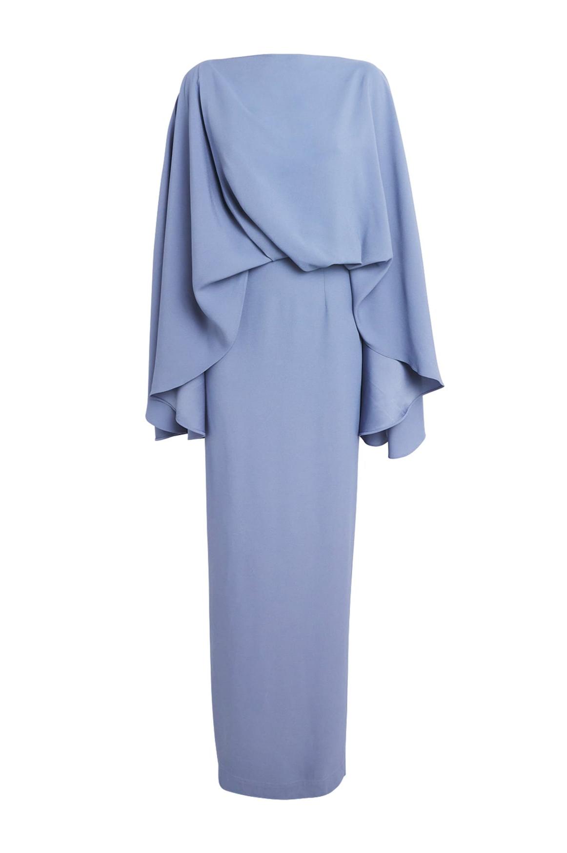 Solid Boat Neck Maxi Dress