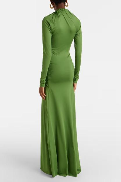 Jersey Knotted Cut-Out Maxi Dress