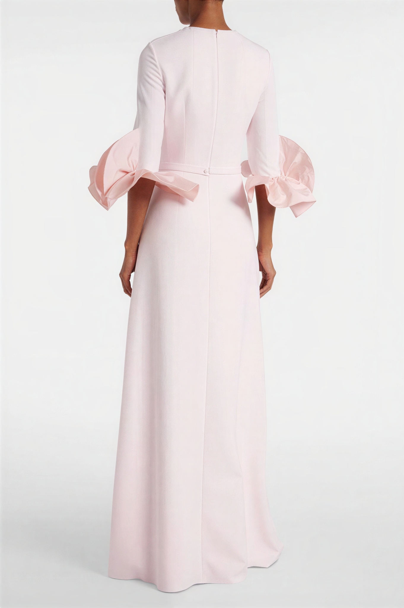 Ruffled Round Neck Maxi Dress With Belt
