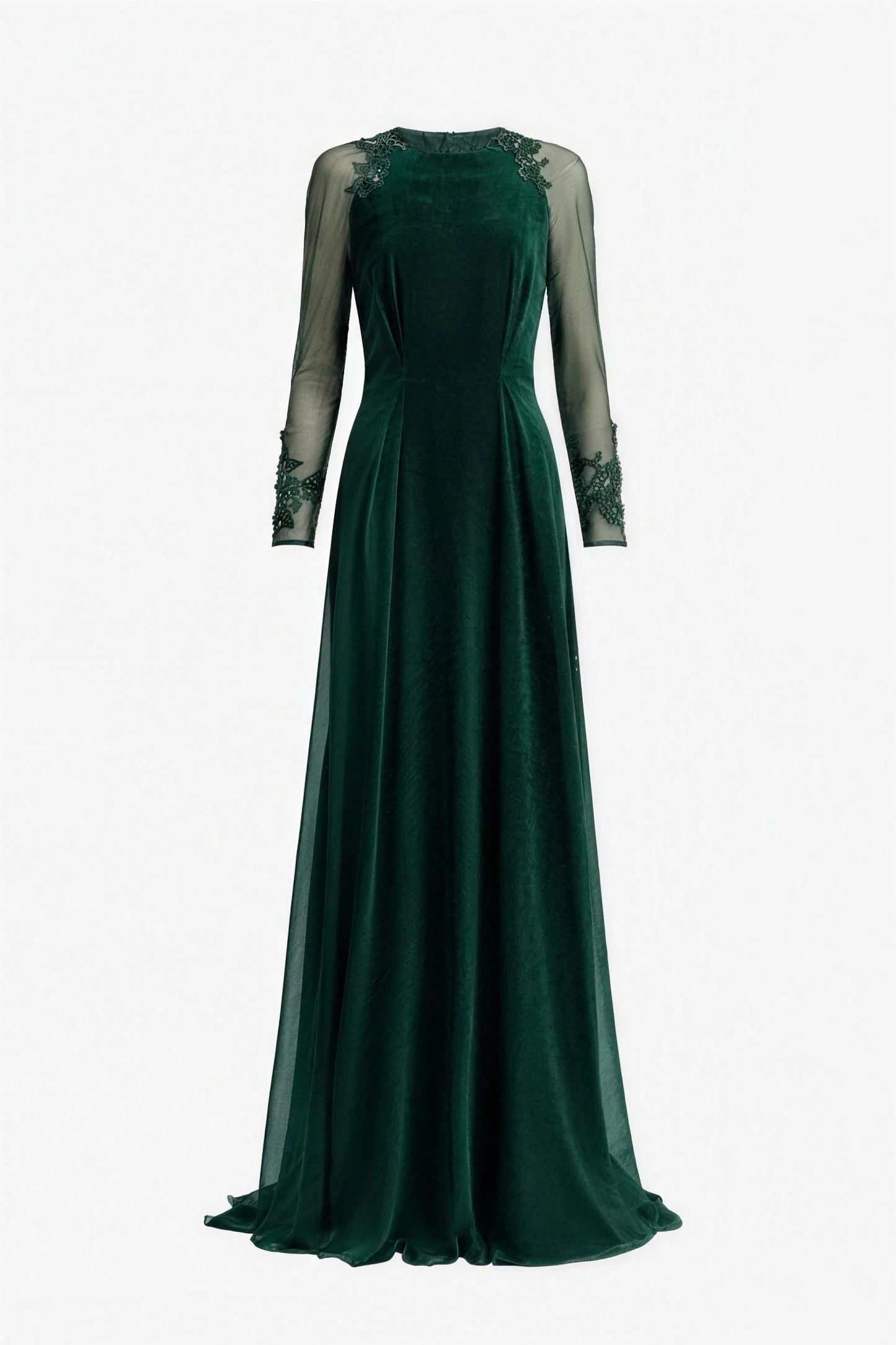 Beaded Embroidery Cape Maxi Dress
