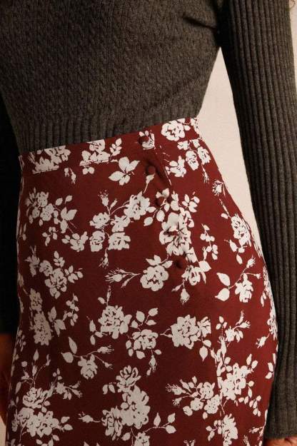 Floral Midi Skirt