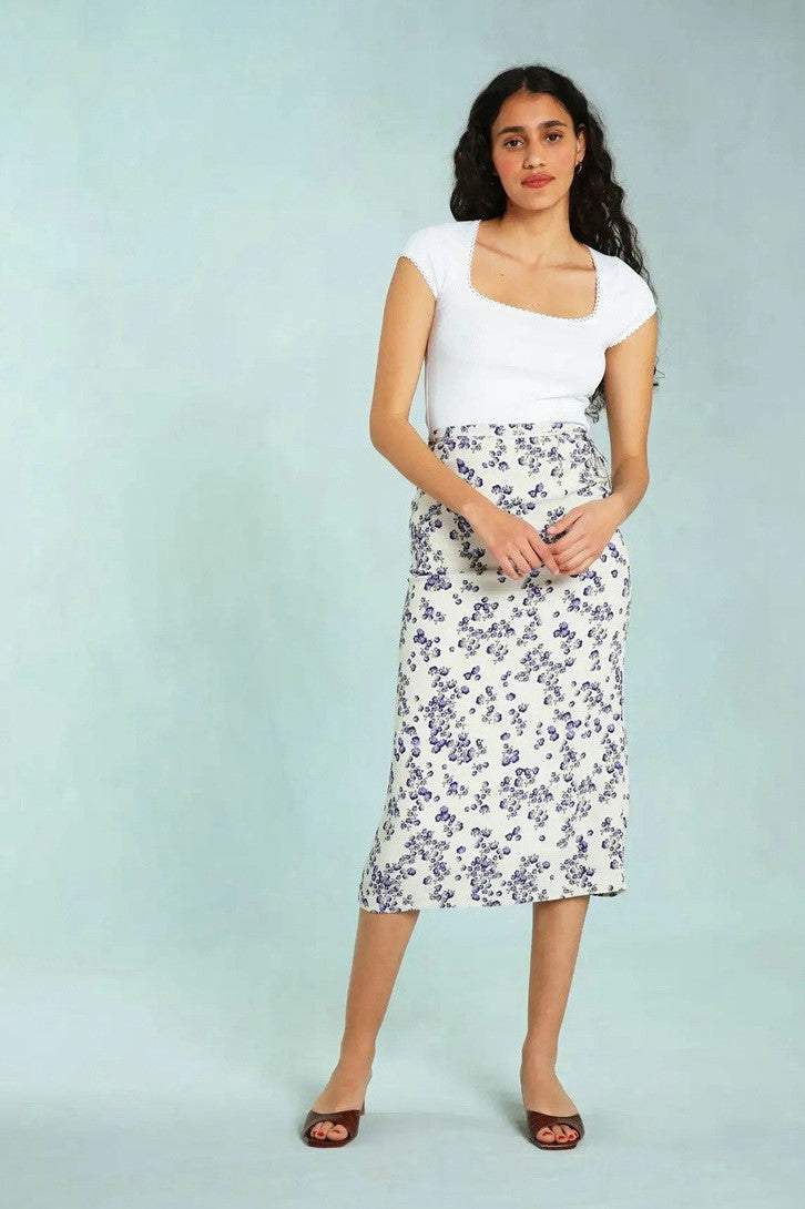 Knit Solid Short Sleeve U-Neck Top