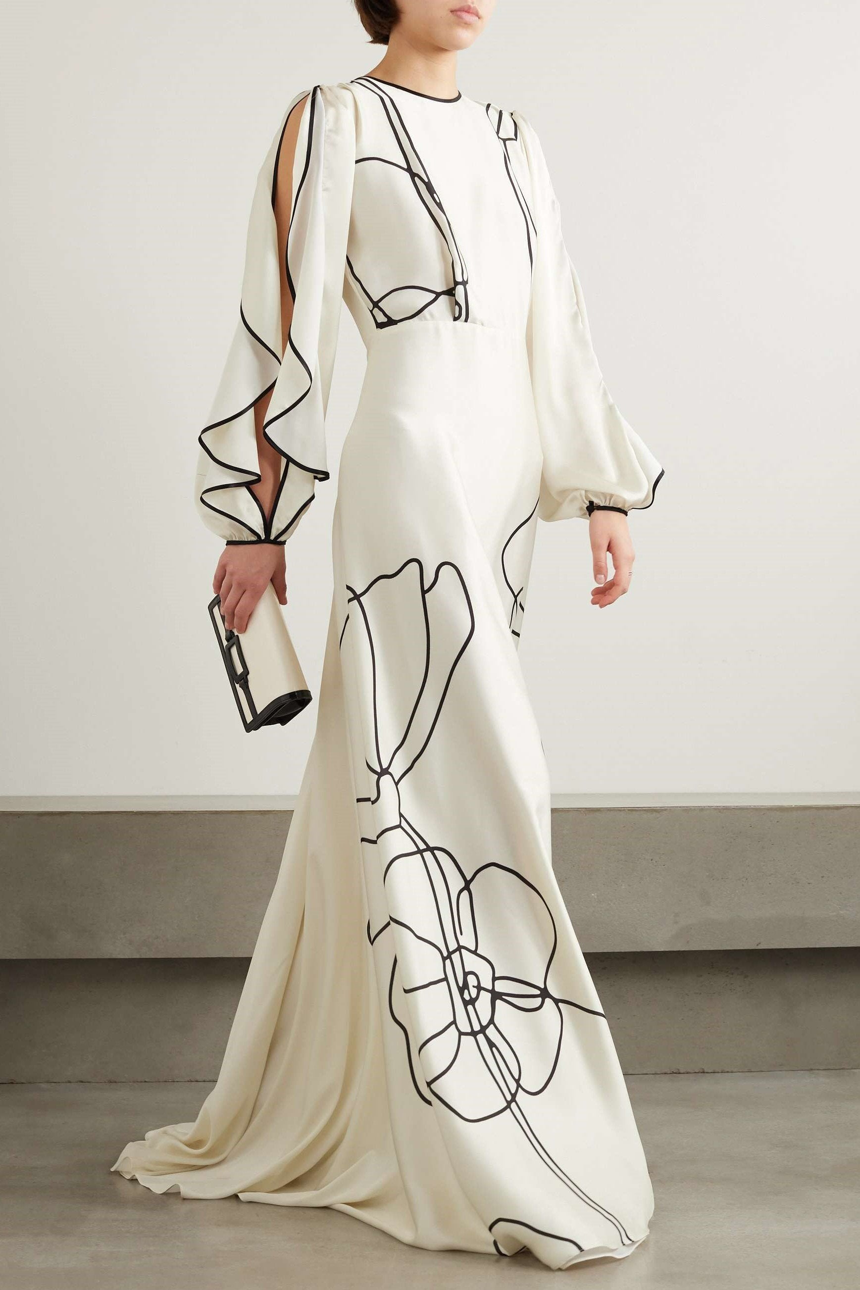 long sleeves floral romantic linen dress 1737 long sleeves floral romantic linen dress 1737
