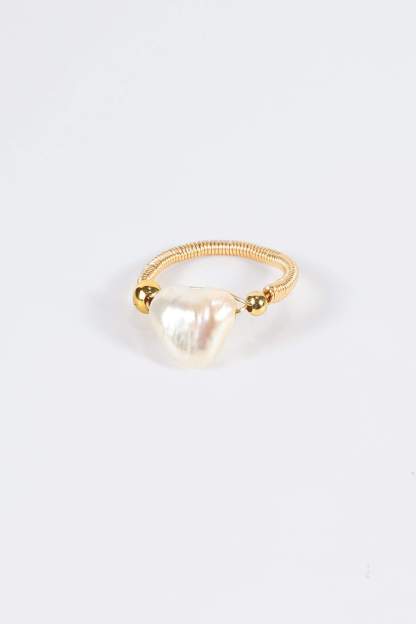Natural Pearl Beaded Ring