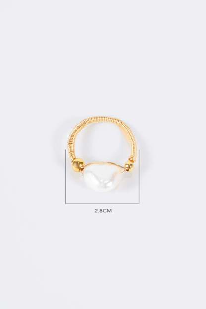 Natural Pearl Beaded Ring