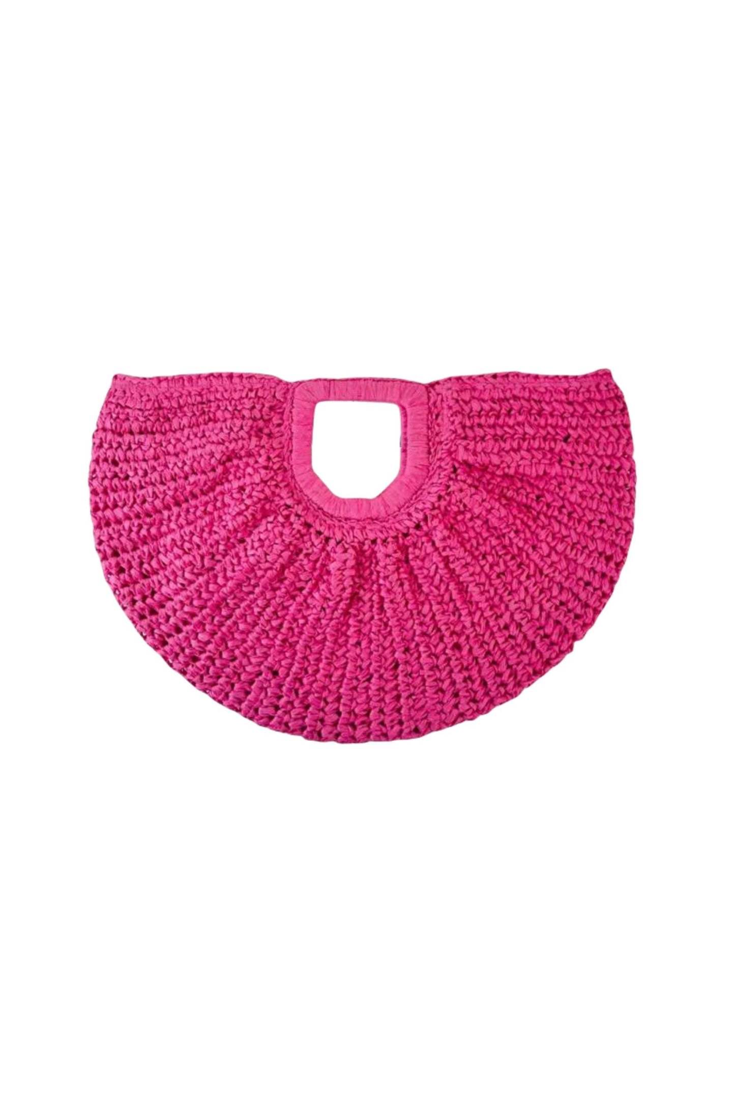 Large Handmade Strawhand Moon Bag