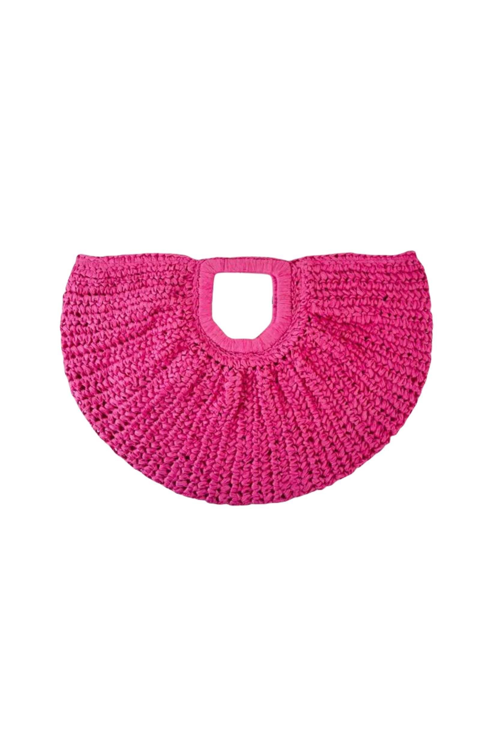 Large Handmade Strawhand Moon Bag