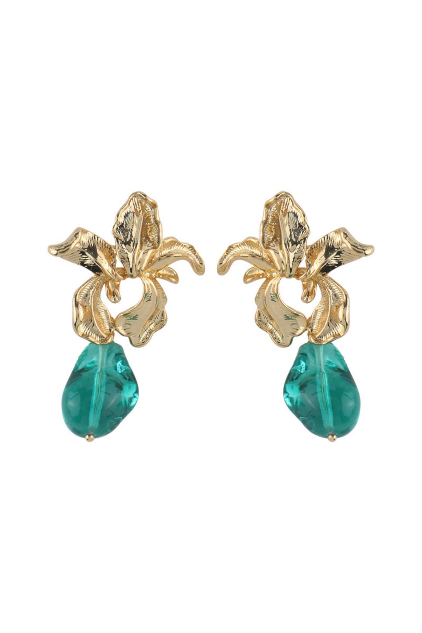 Dimentional Green Acrylic Necklace & Earrings