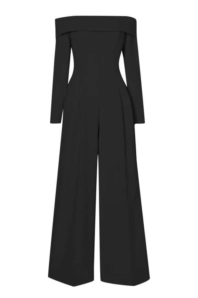 Off-Shoulder Lace Up Jumpsuit