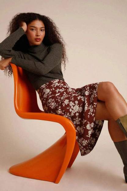 Floral Midi Skirt