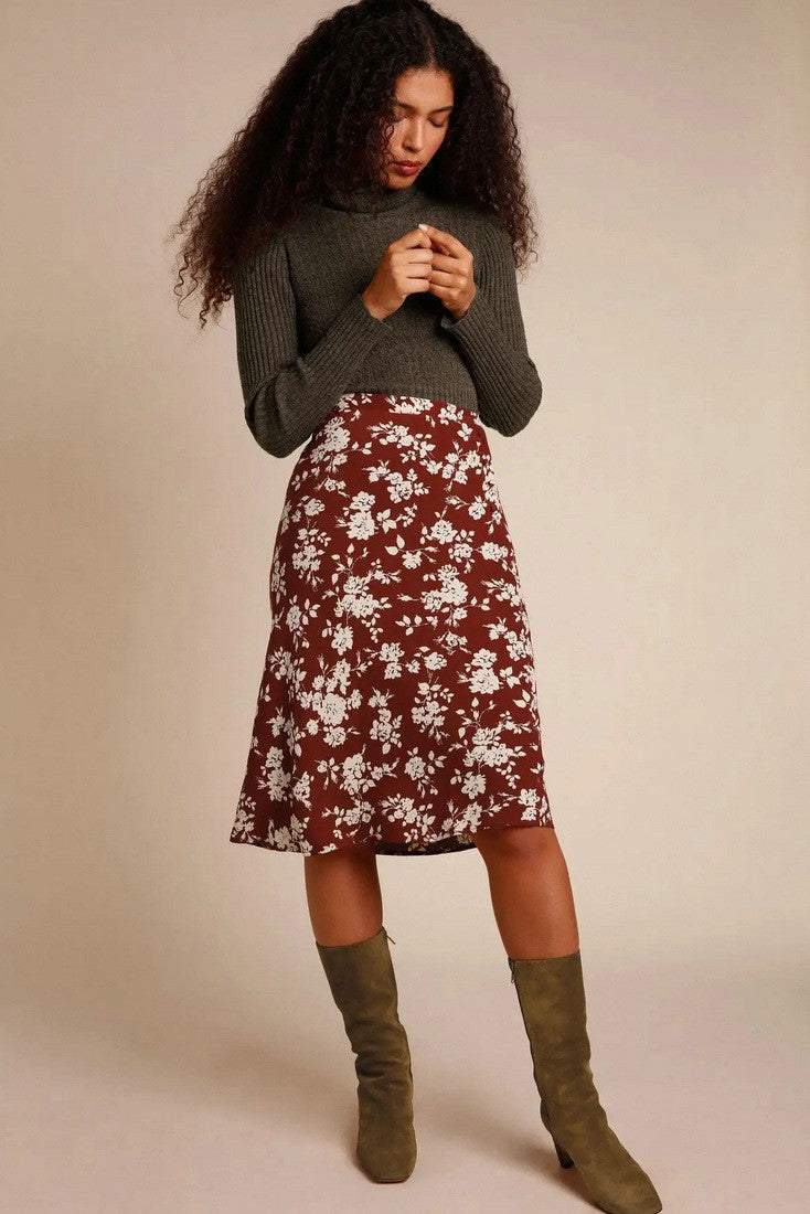Floral Midi Skirt