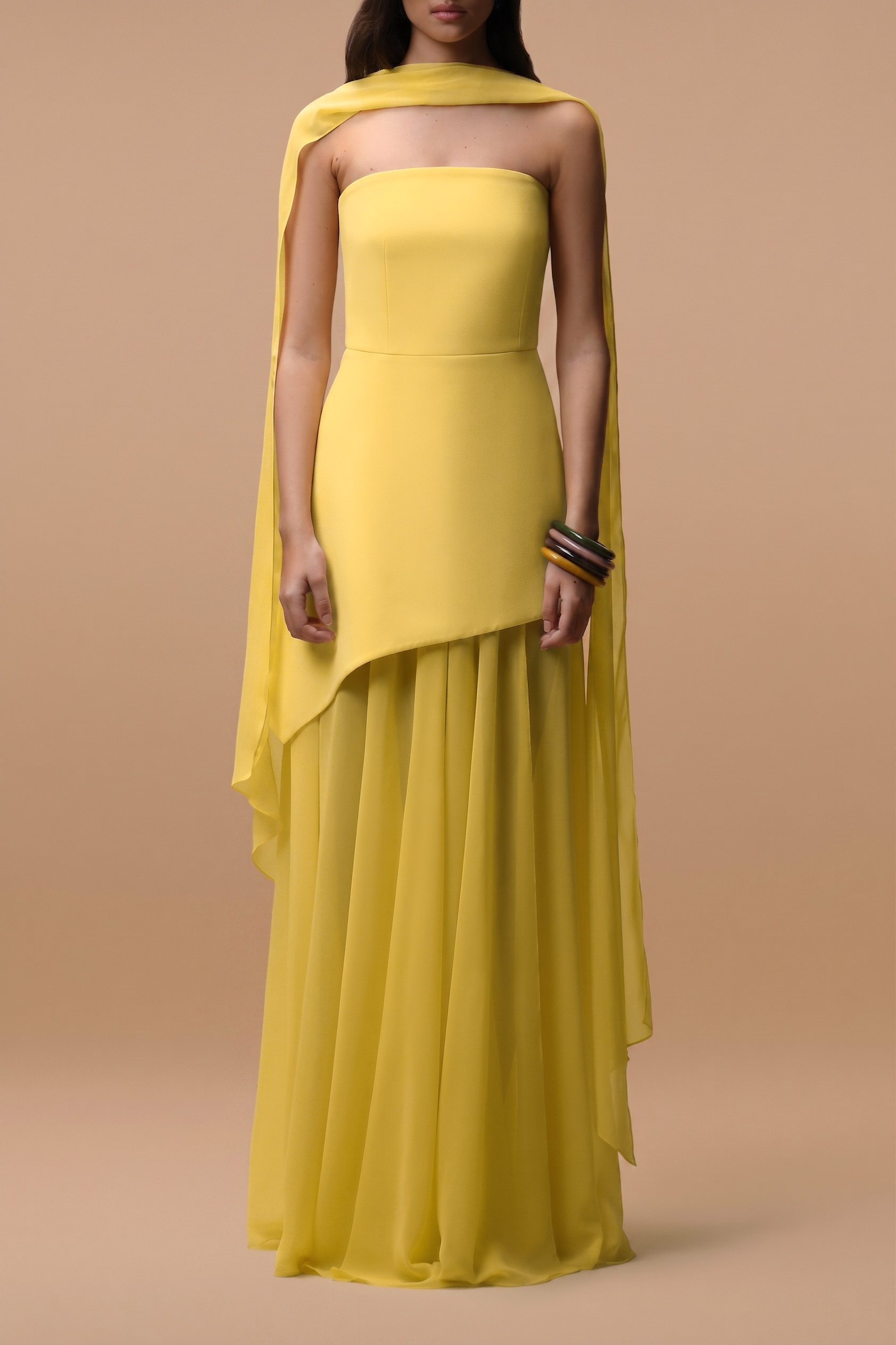 Solid Off-Shoulder Tie-Up Maxi Dress