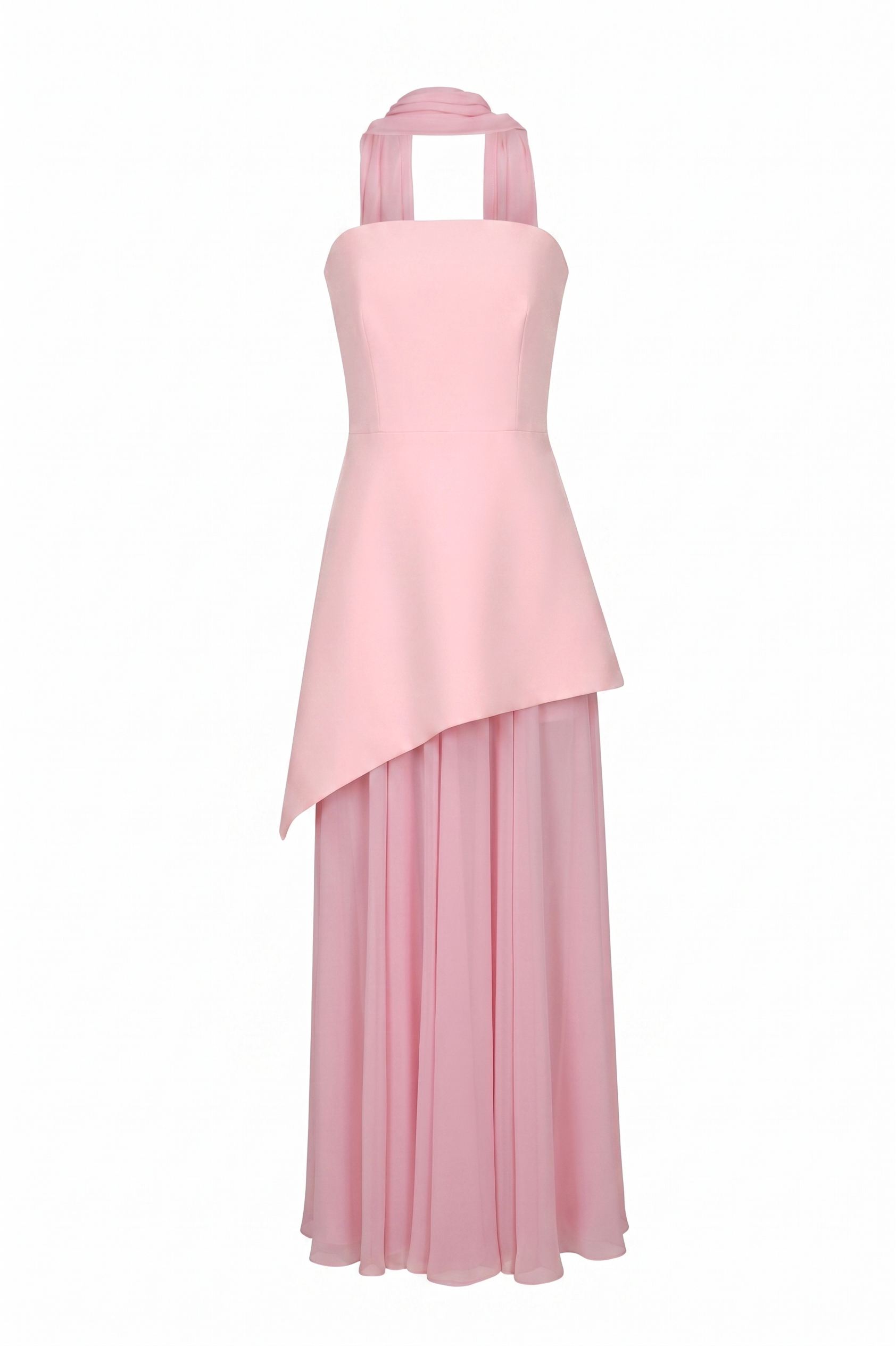 Solid Off-Shoulder Tie-Up Maxi Dress