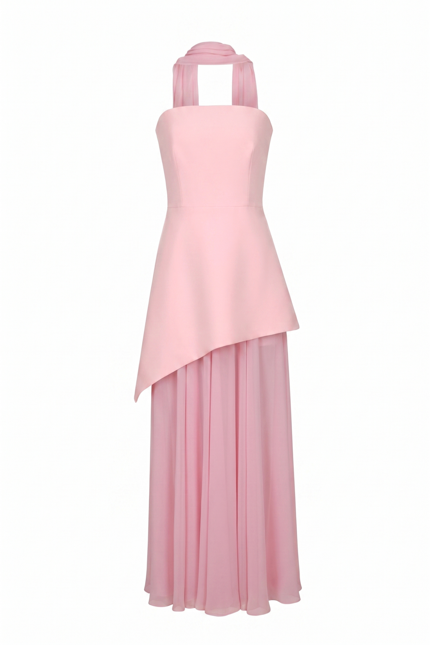 Solid Off-Shoulder Tie-Up Maxi Dress
