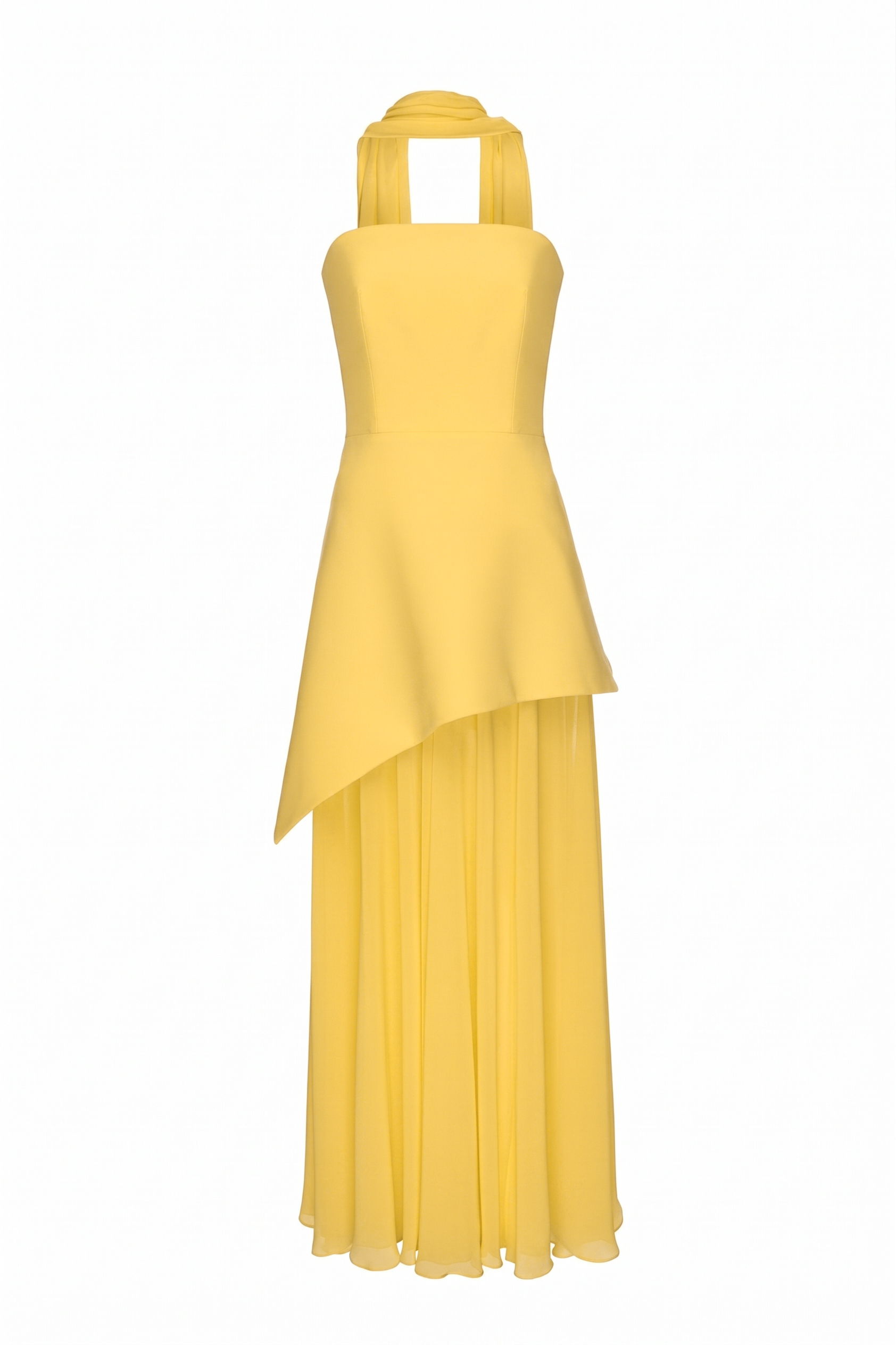 Solid Off-Shoulder Tie-Up Maxi Dress