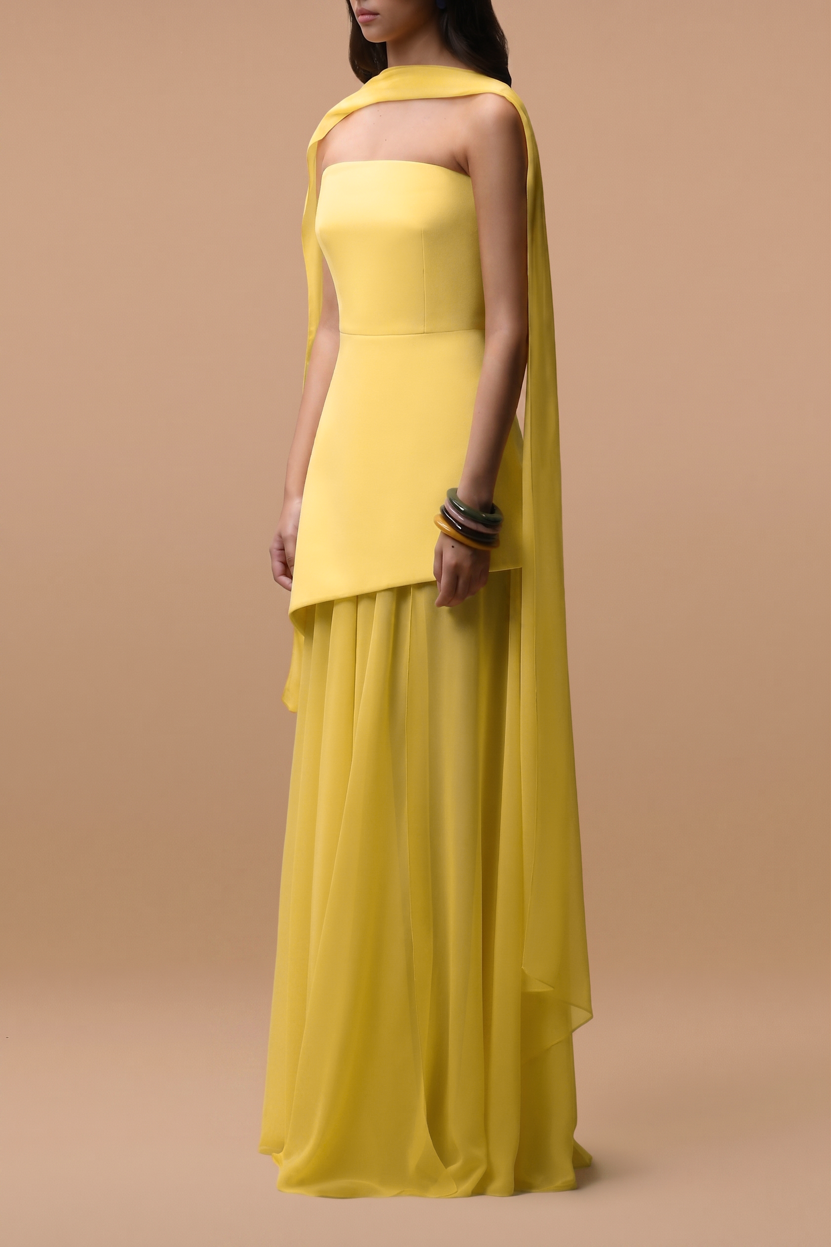 Solid Off-Shoulder Tie-Up Maxi Dress