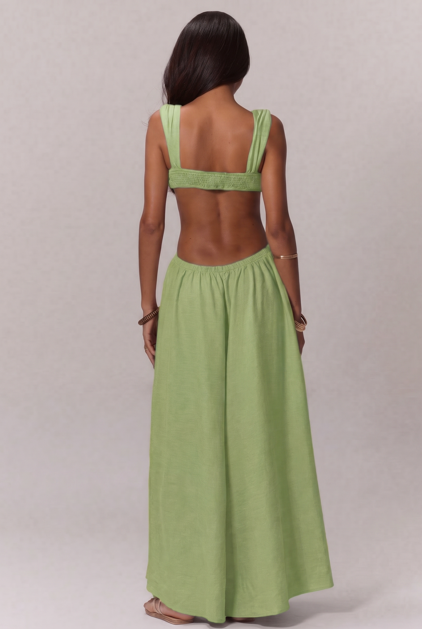 Backless Gathering Jumpsuit
